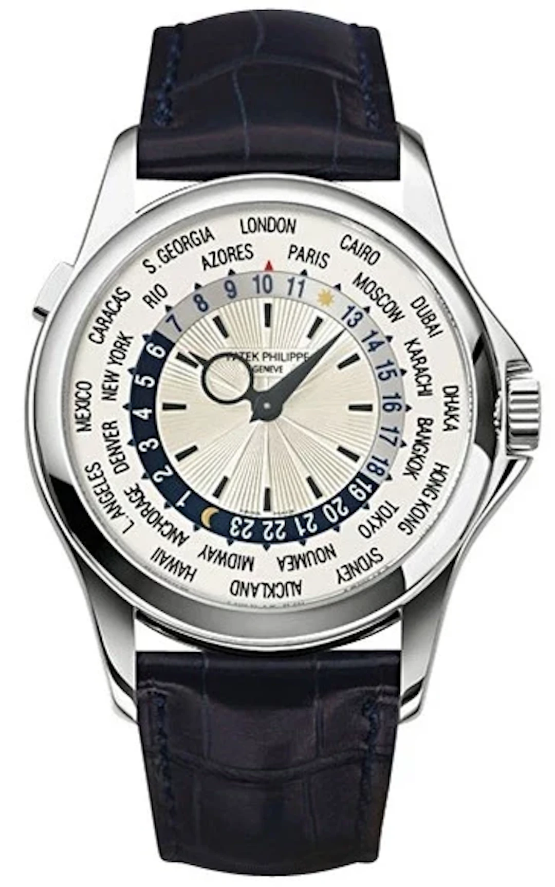 Patek Philippe Complications World Time 18K White Gold Men's Watch