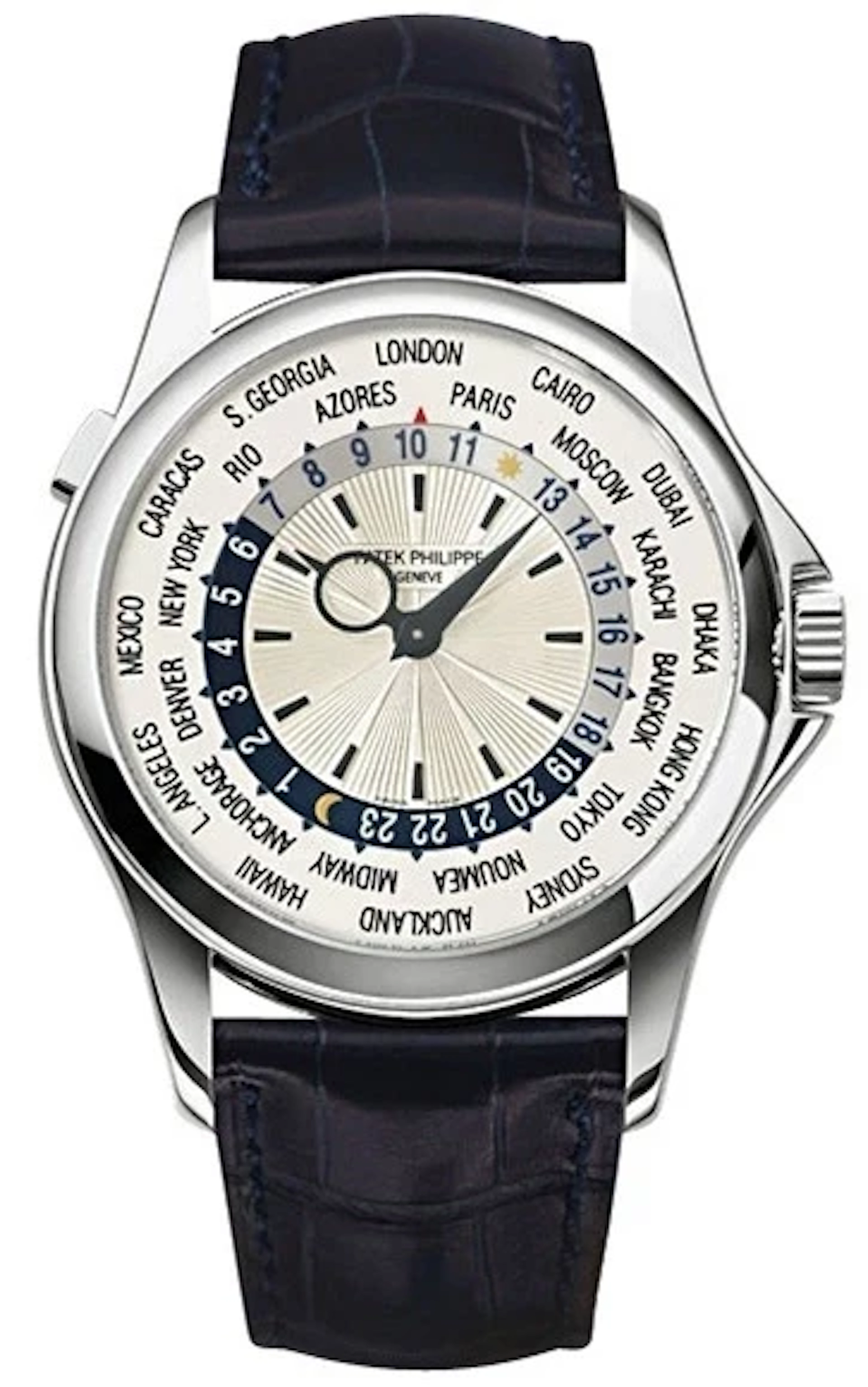 Patek Philippe Complications World Time 18K White Gold Men's Watch