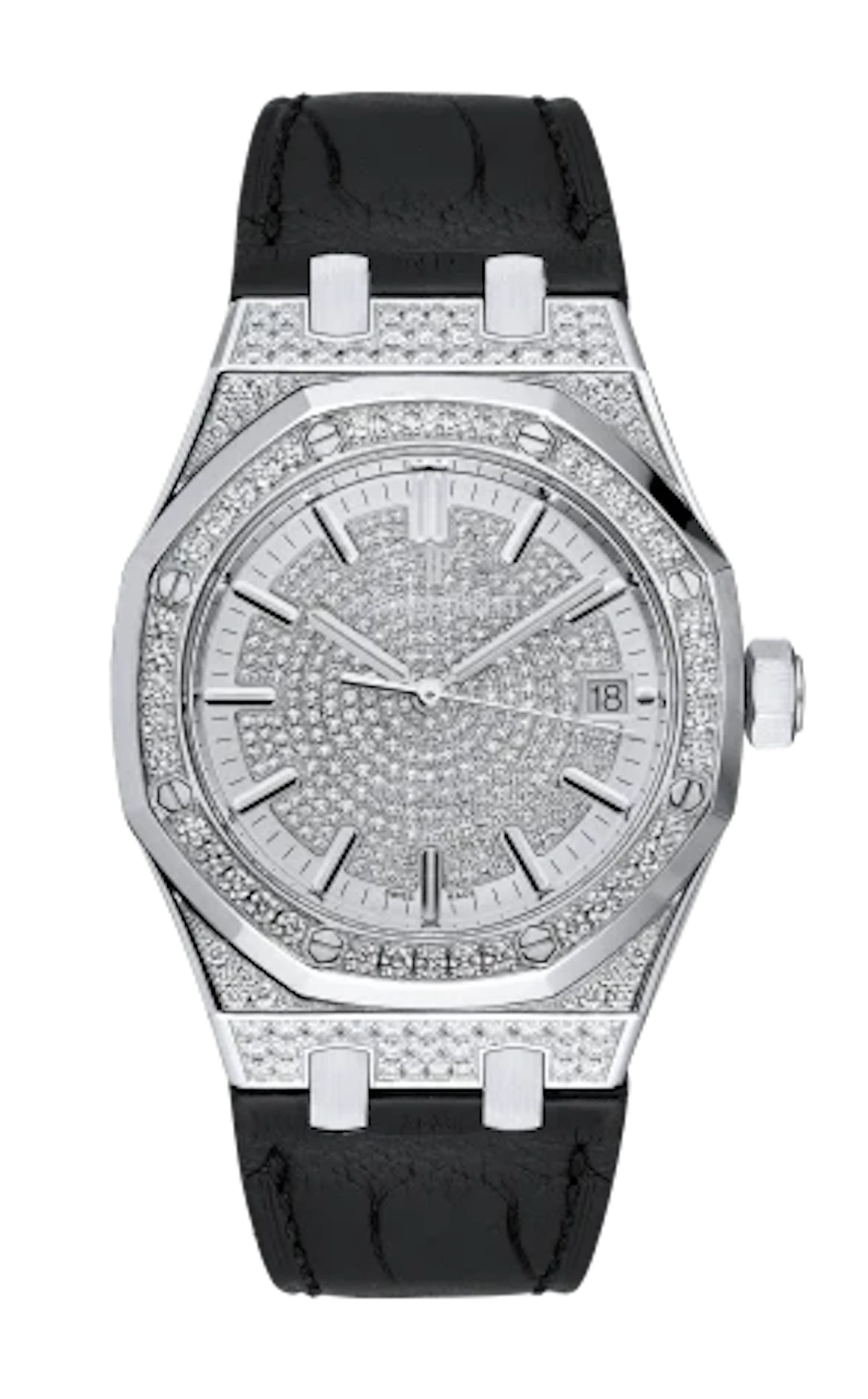 Audemars Piguet Royal Oak Chronograph 18K White Gold & Diamonds Unisex Watch