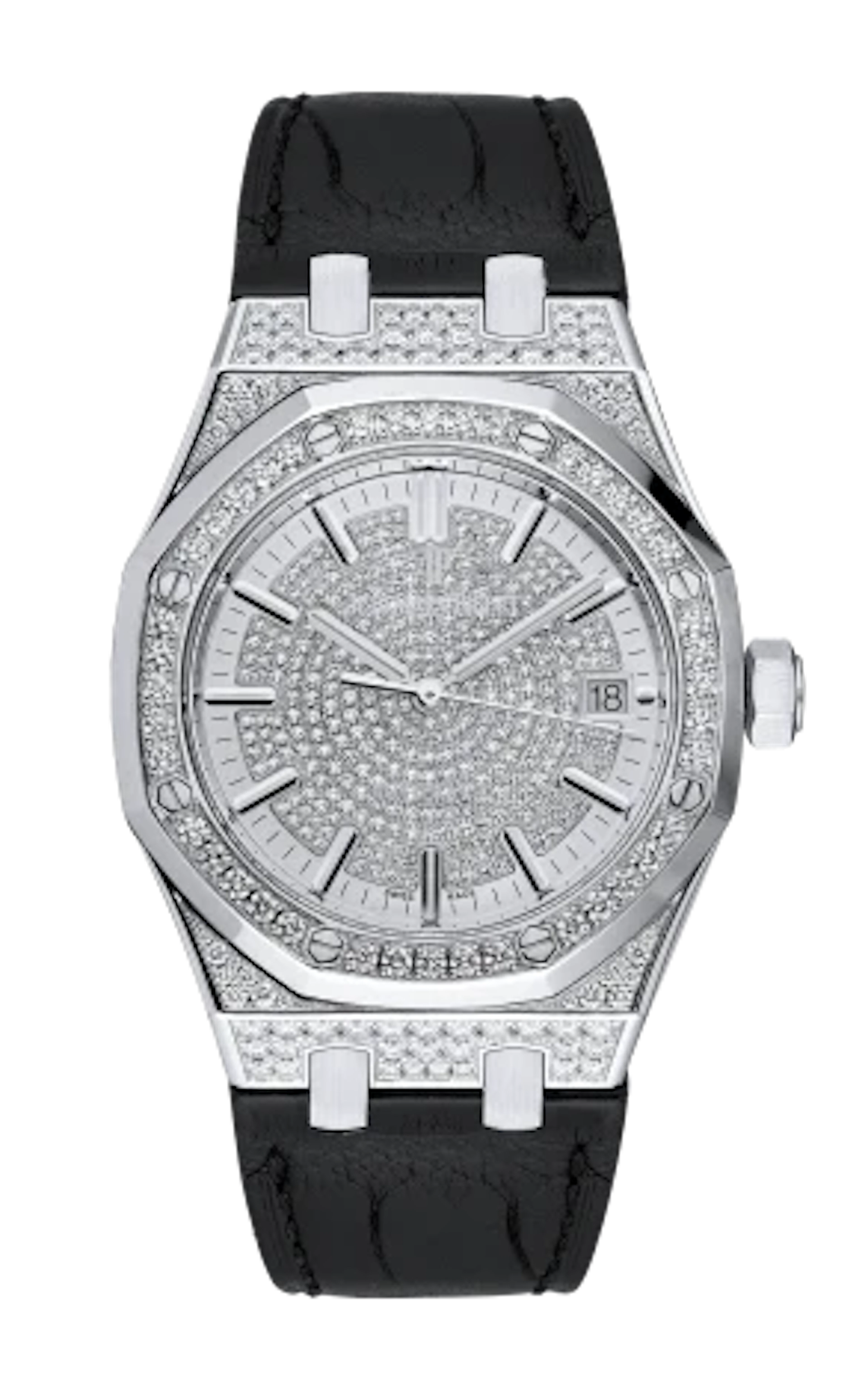 Audemars Piguet Royal Oak Chronograph 18K White Gold & Diamonds Unisex Watch