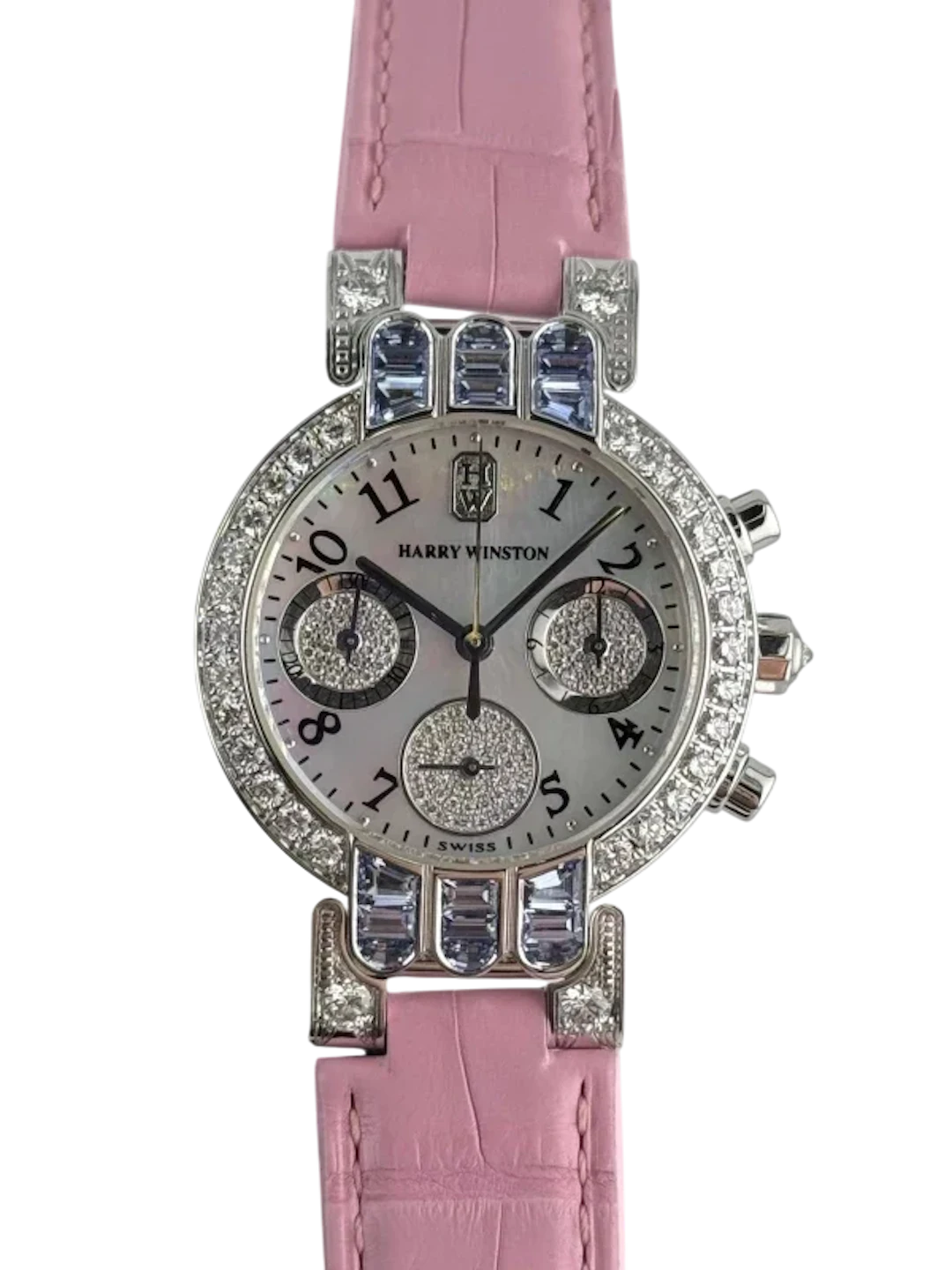 Harry Winston Premier Chronograph 18K White Gold & Diamonds Lady's Watch
