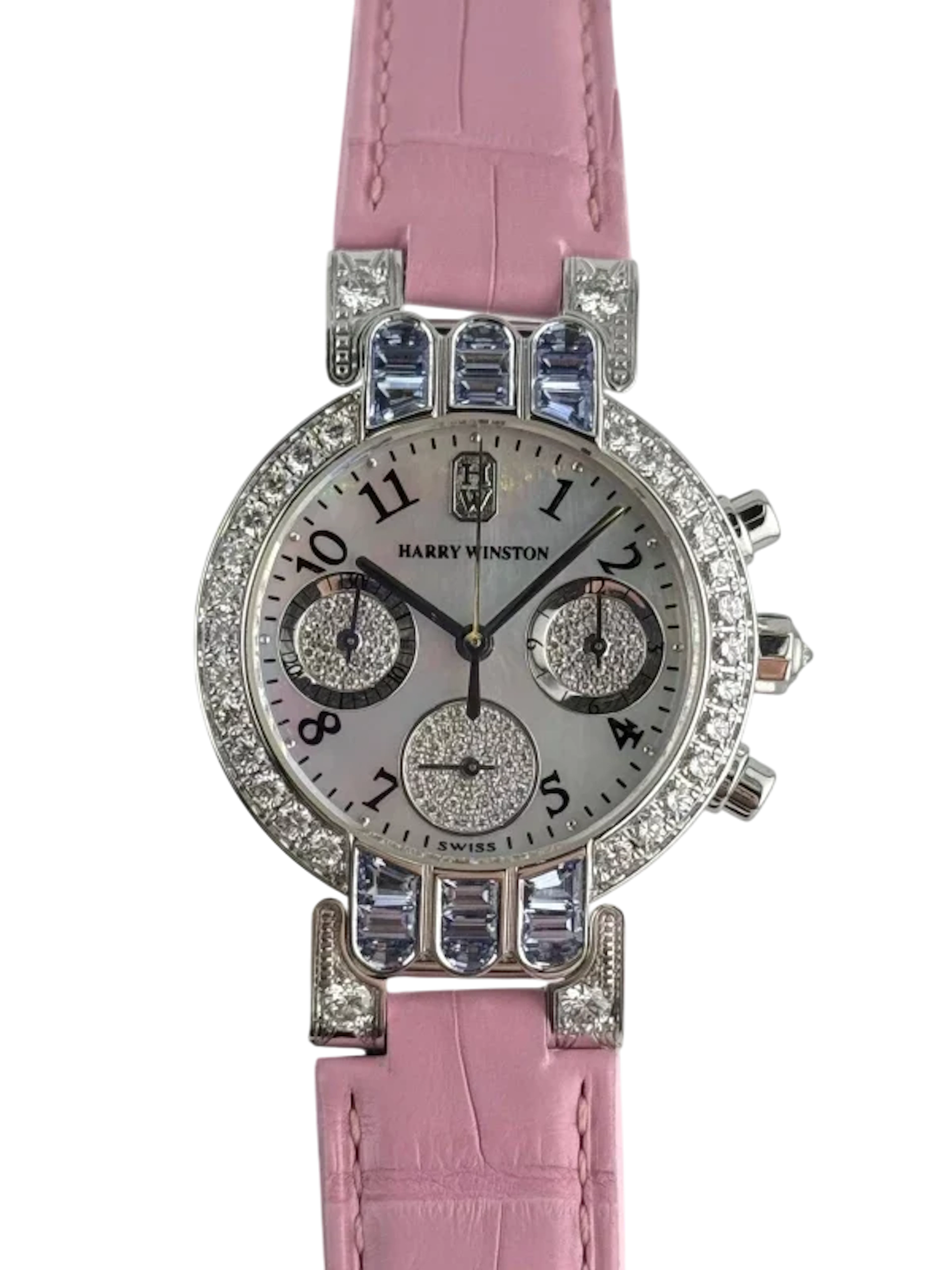 Harry Winston Premier Chronograph 18K White Gold & Diamonds Lady's Watch