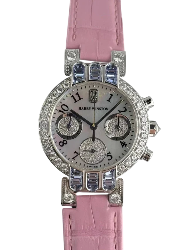 Harry Winston Premier Chronograph 18K White Gold & Diamonds Lady's Watch