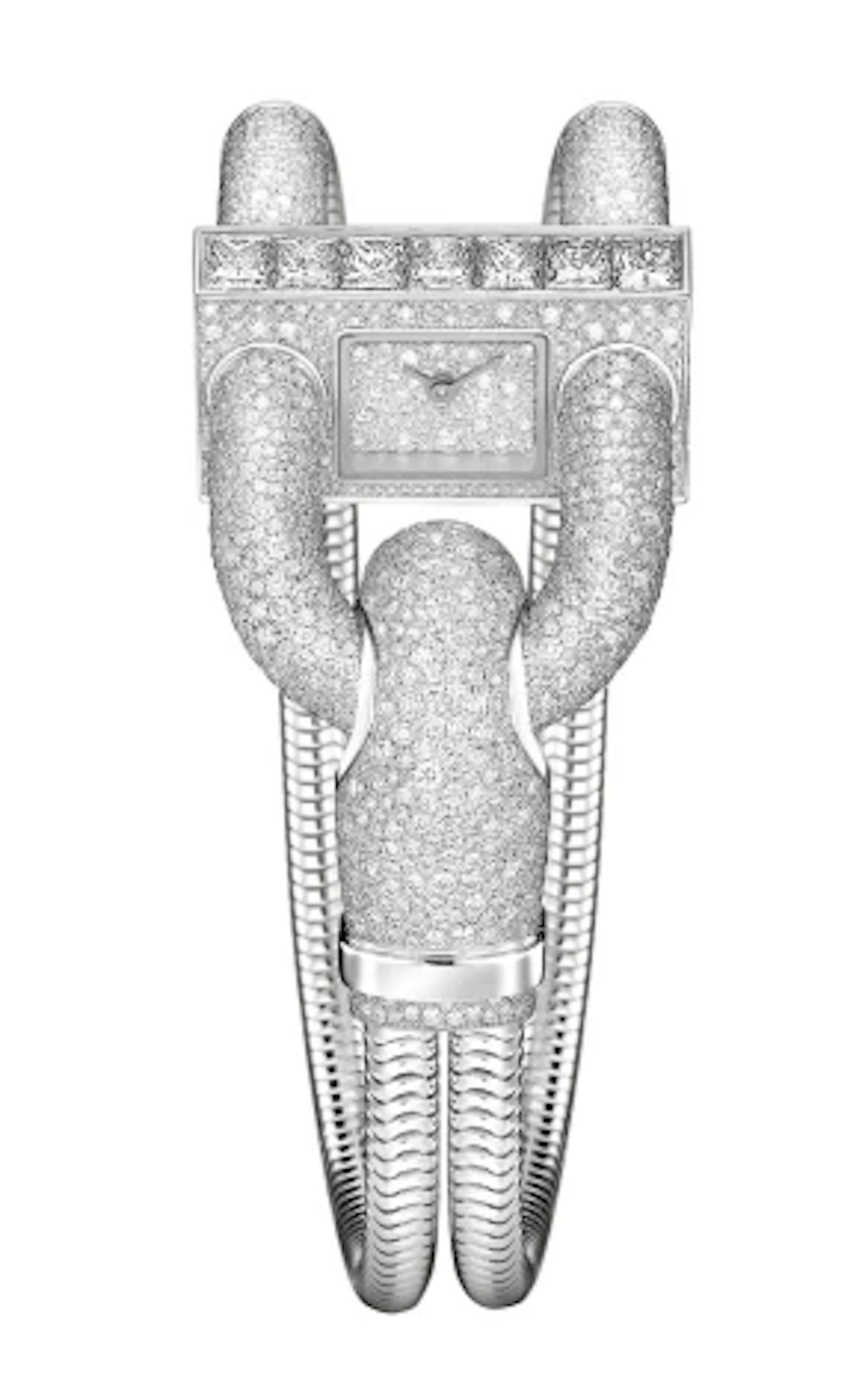 Van Cleef & Arpels Cadenas 18K White Gold & Diamonds Lady's Watch