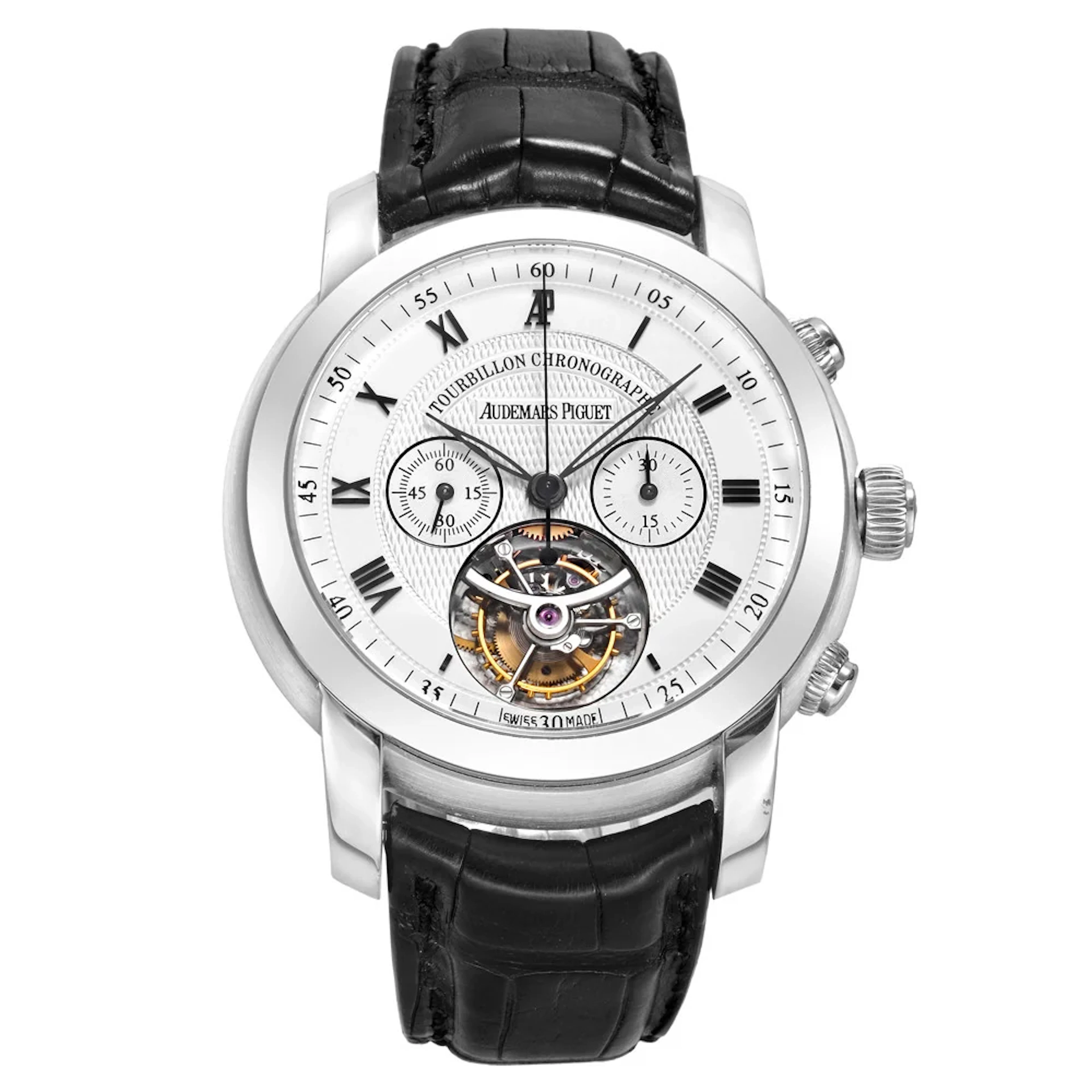 Audemars Piguet Jules Audemars Chronograph Tourbillon 18K White Gold Mens Watch