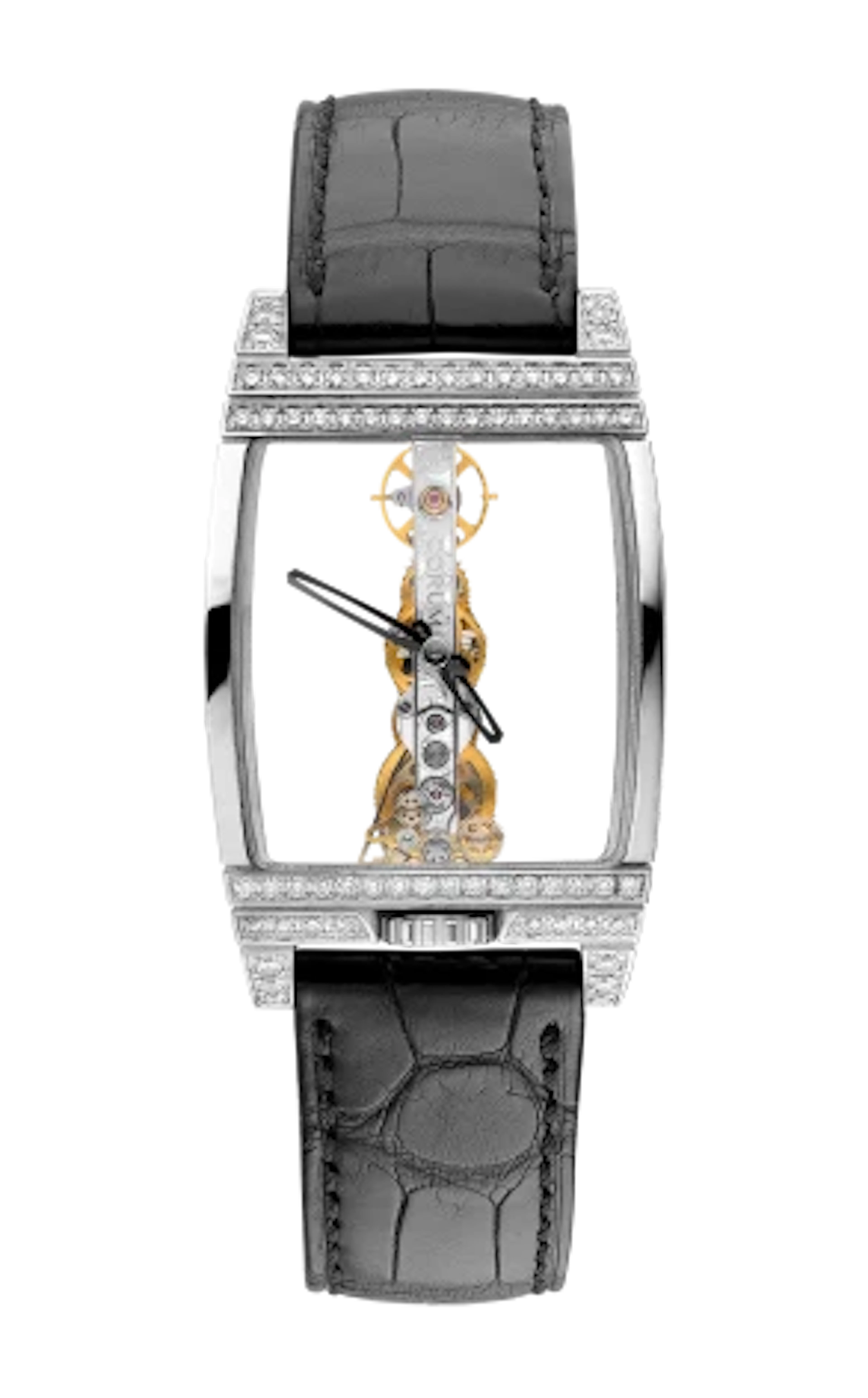 Corum Golden Bridge 18K White Gold & Diamonds Unisex Watch