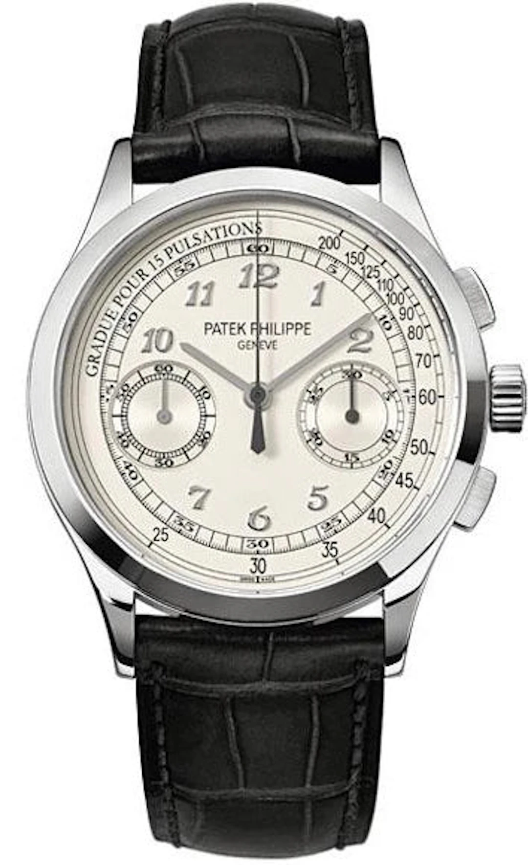 Patek Philippe Complicated Chronograph 18K White Gold Men's Watch