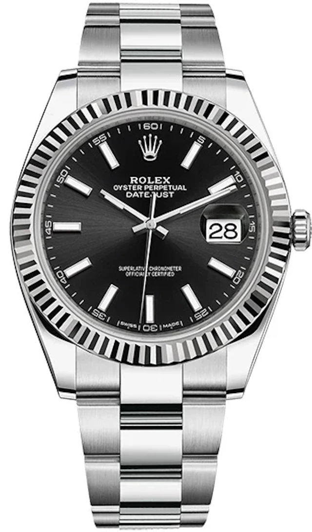 Rolex Datejust Stainless Steel & 18K White Gold Men's Watch