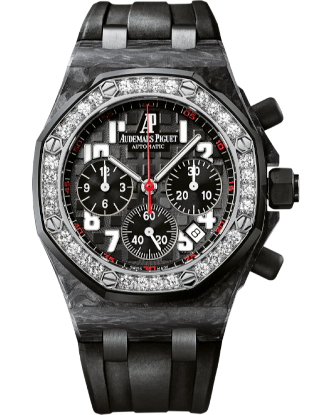 Audemars Piguet Royal Oak Chronograph Carbon & Diamonds Lady's Watch