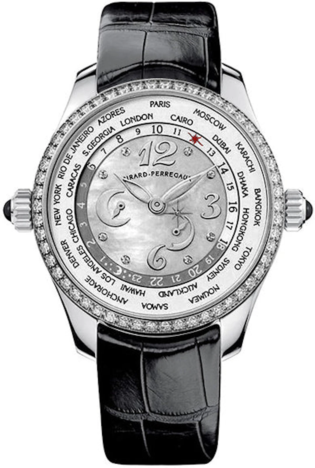 Girard-Perregaux WW.TC Stainless Steel & Diamonds Ladies Watch