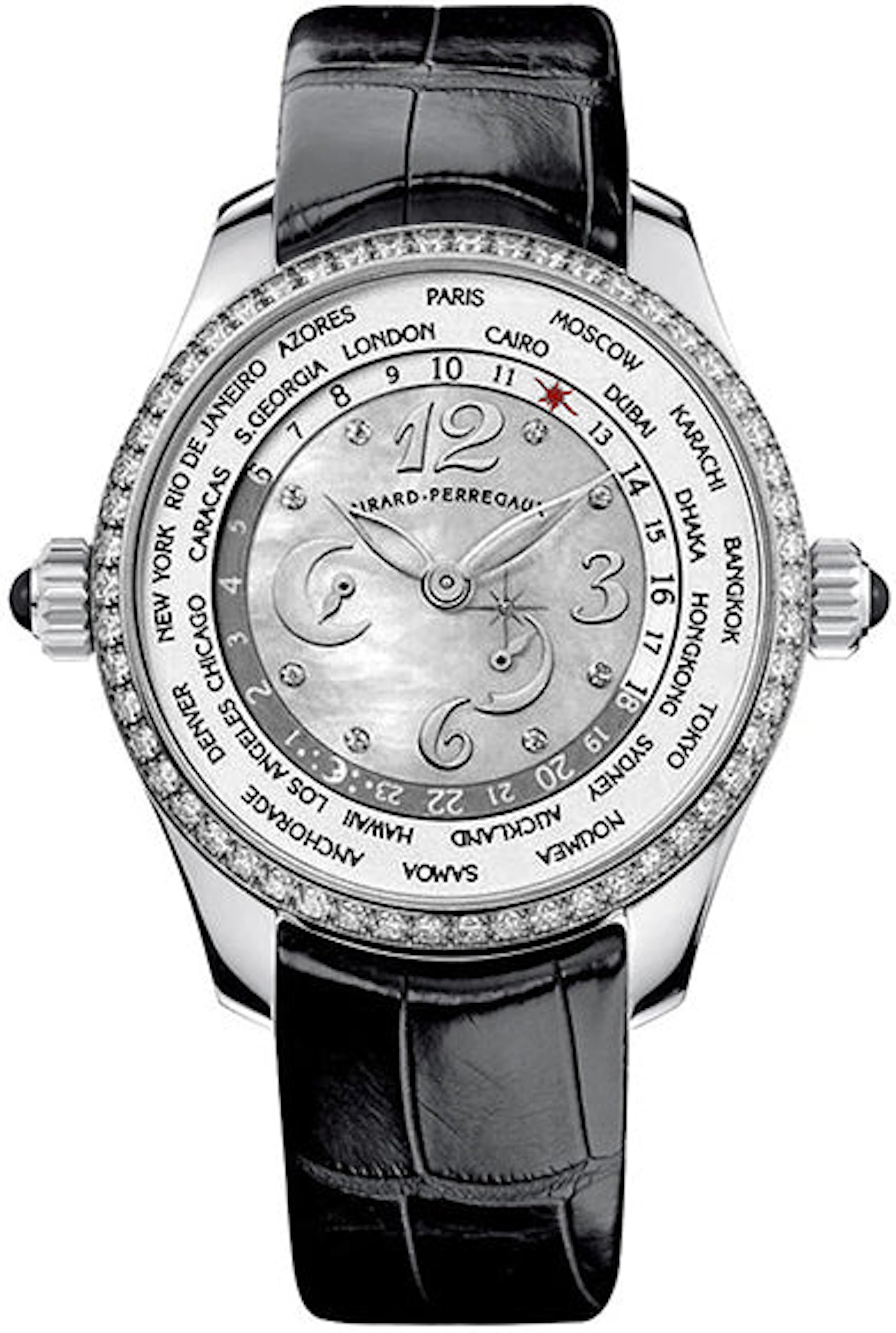 Girard-Perregaux WW.TC Stainless Steel & Diamonds Ladies Watch