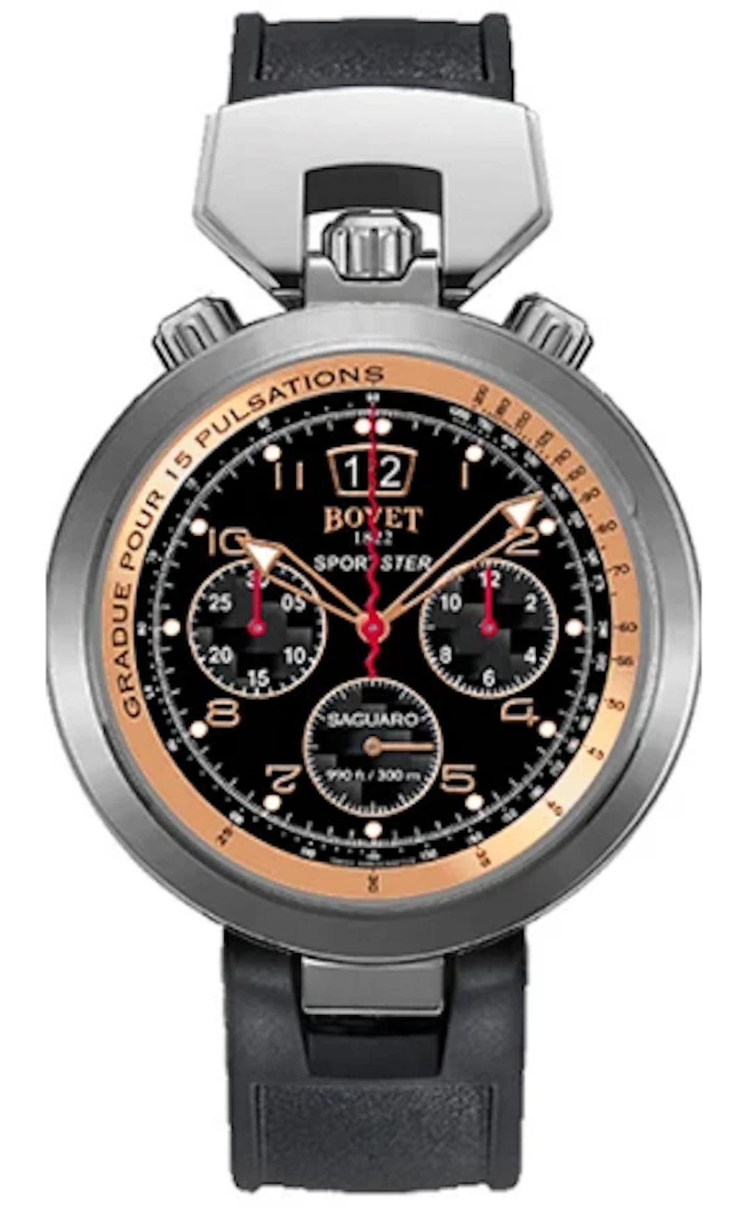 Bovet Sportster Saguaro Chronograph Stainless steel & 18 Rose Gold Men's Watch