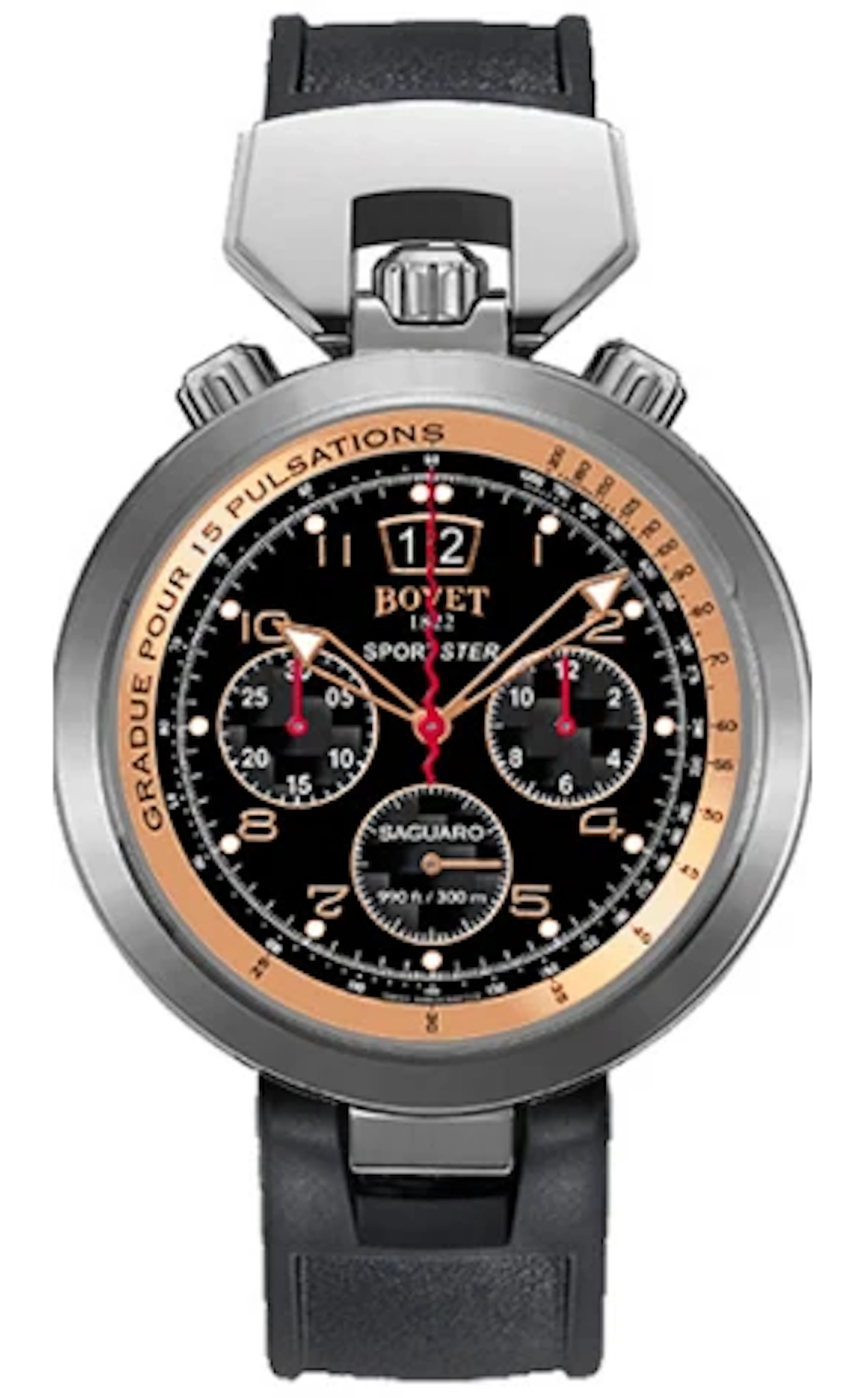 Bovet Sportster Saguaro Chronograph Stainless steel & 18 Rose Gold Men's Watch