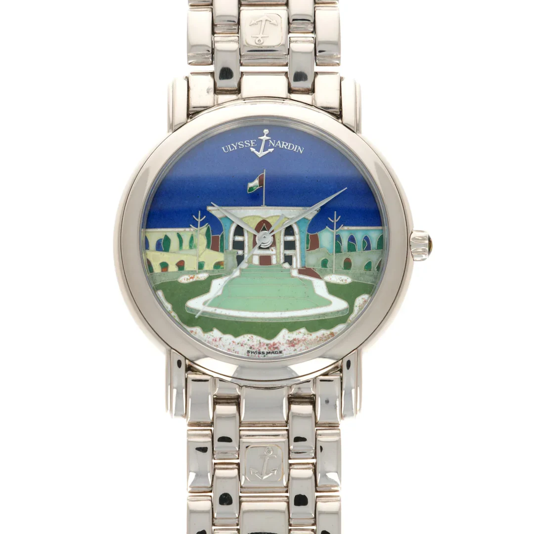 Ulysse Nardin San Marco Cloisonné 18k White Gold Men's Watch