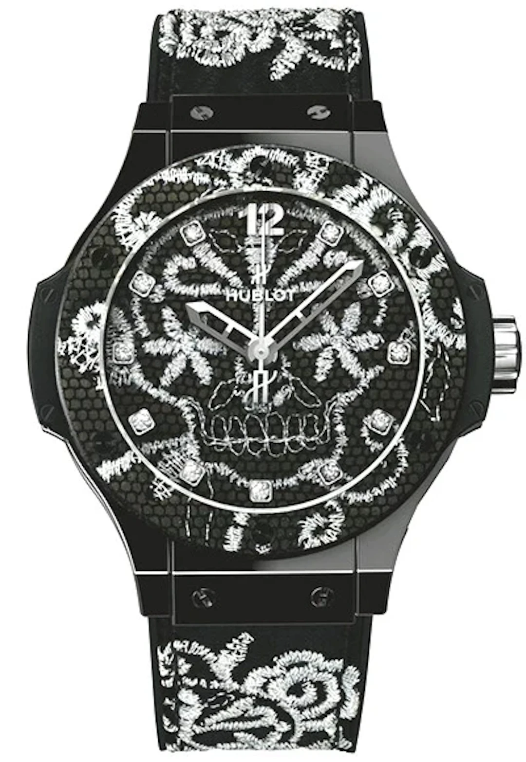 Hublot Big Bang Broderie Black Ceramic Lady's Watch