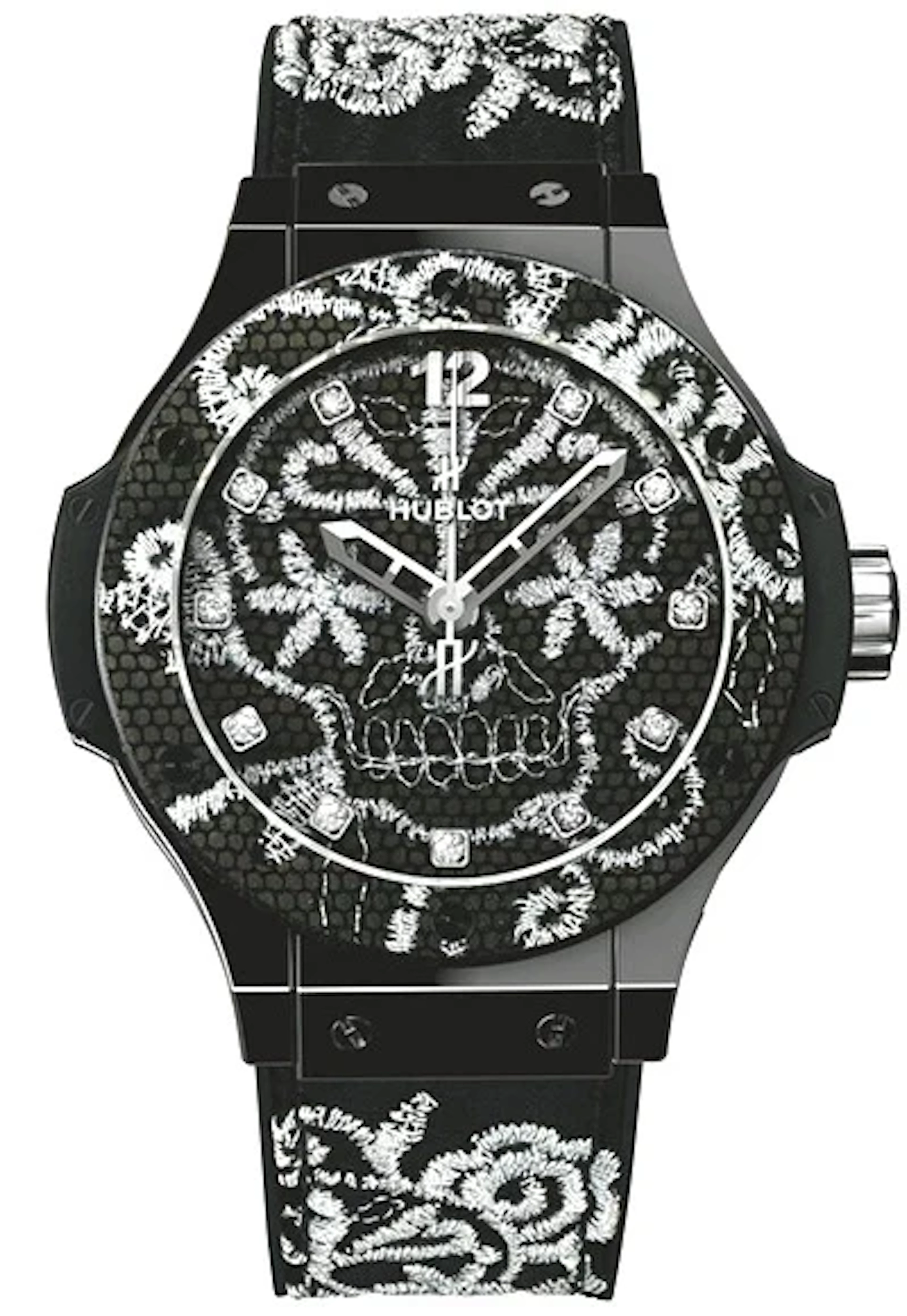 Hublot Big Bang Broderie Black Ceramic Lady's Watch