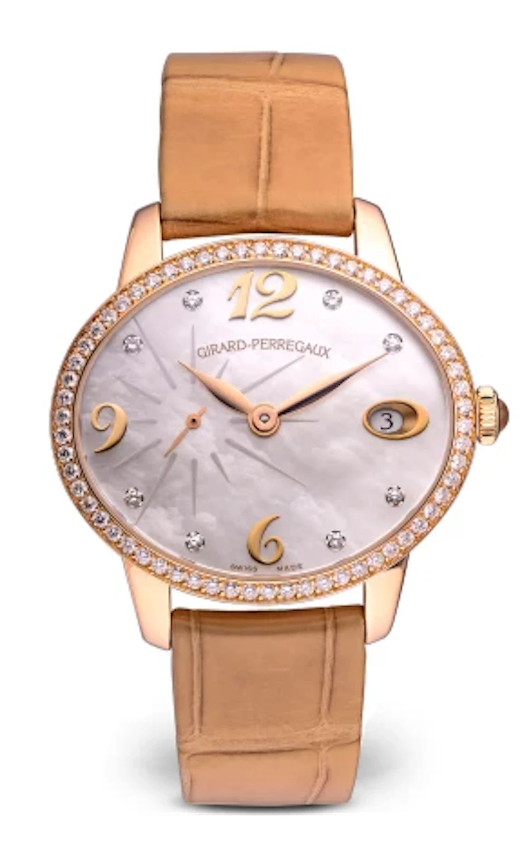 Girard Perregaux Cat`s Eye 18K Rose Gold & Diamonds Lady's Watch