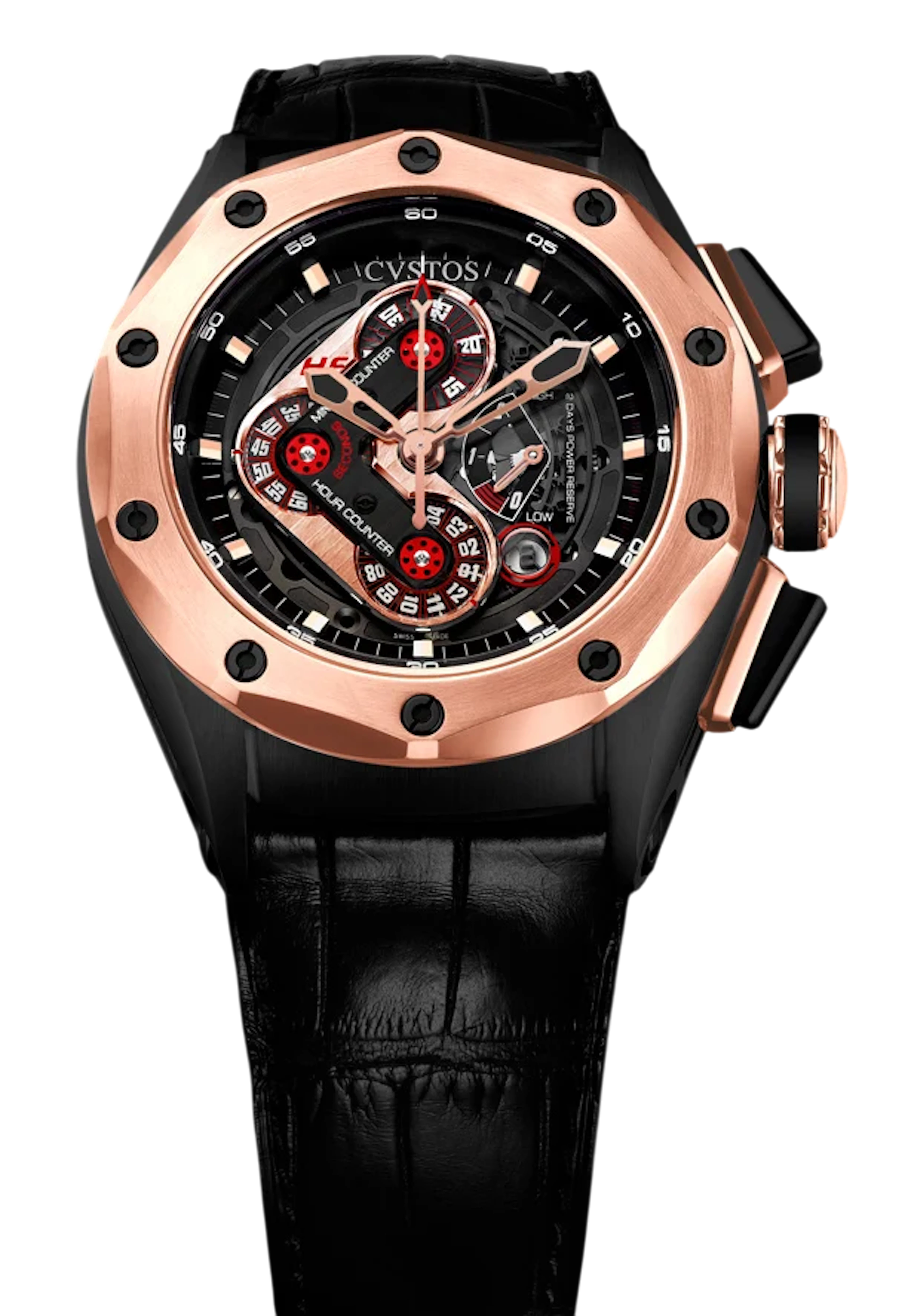 Cvstos Chronograph PVD Titanium & 18K Rose Gold Men's Watch