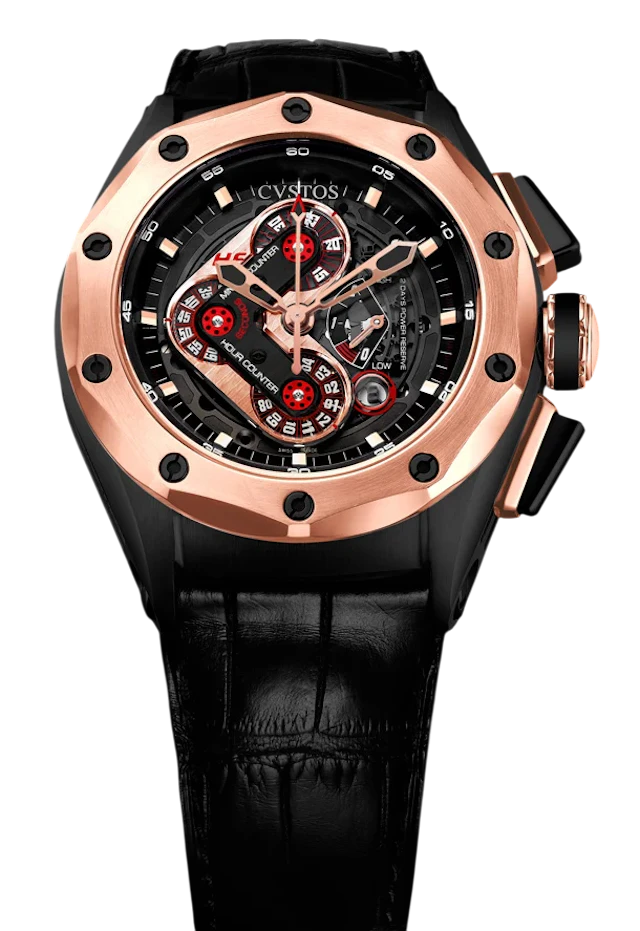 Cvstos Chronograph PVD Titanium & 18K Rose Gold Men's Watch