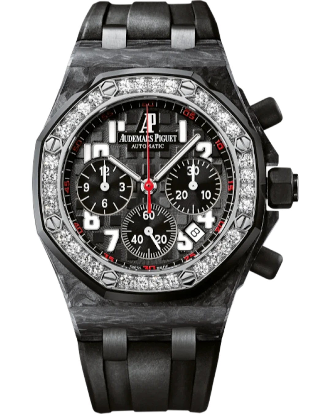 Audemars Piguet Royal Oak Chronograph Carbon & Diamonds Lady's Watch