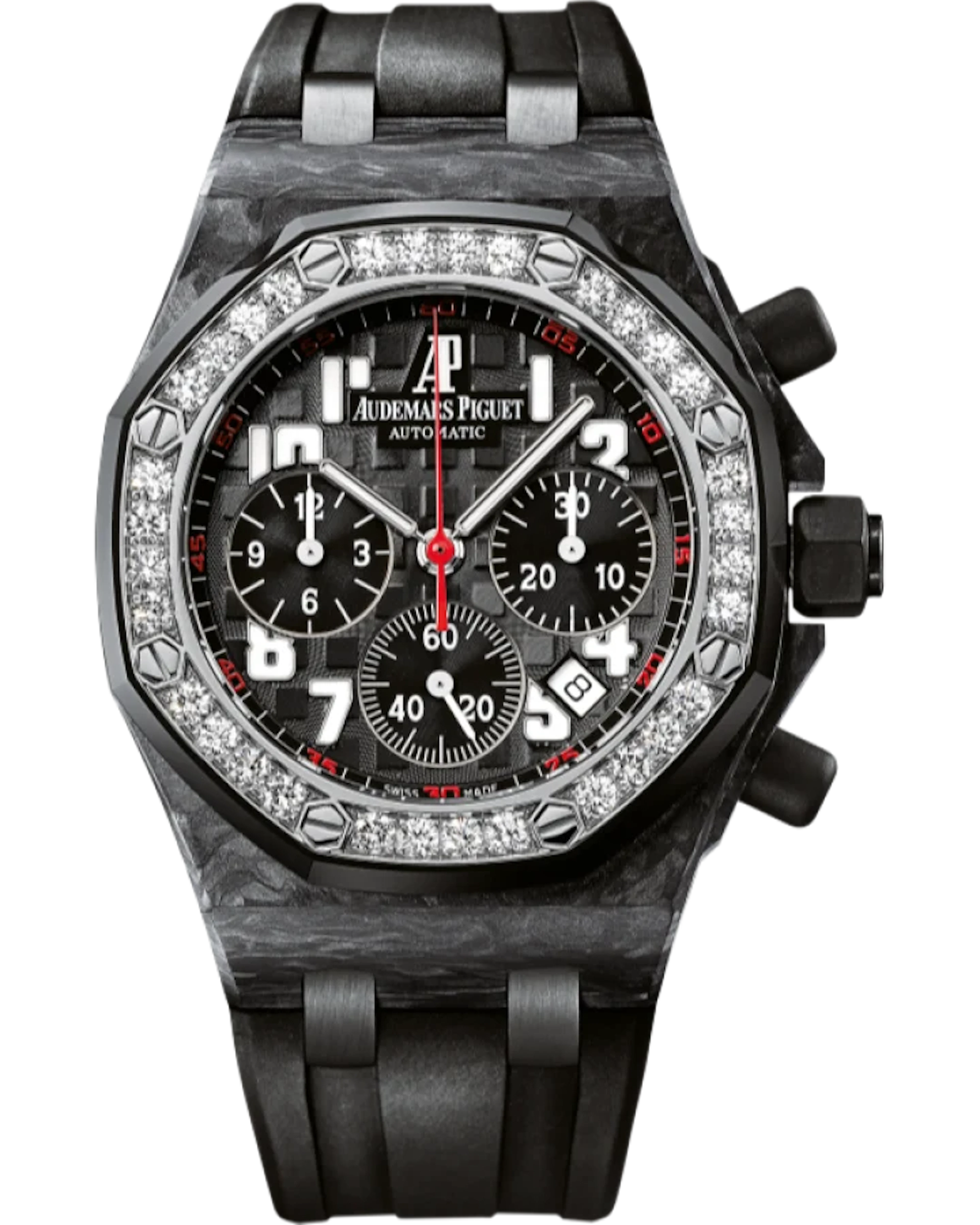 Audemars Piguet Royal Oak Chronograph Carbon & Diamonds Lady's Watch