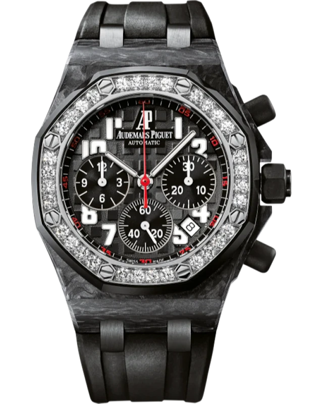 Audemars Piguet Royal Oak Chronograph Carbon & Diamonds Lady's Watch