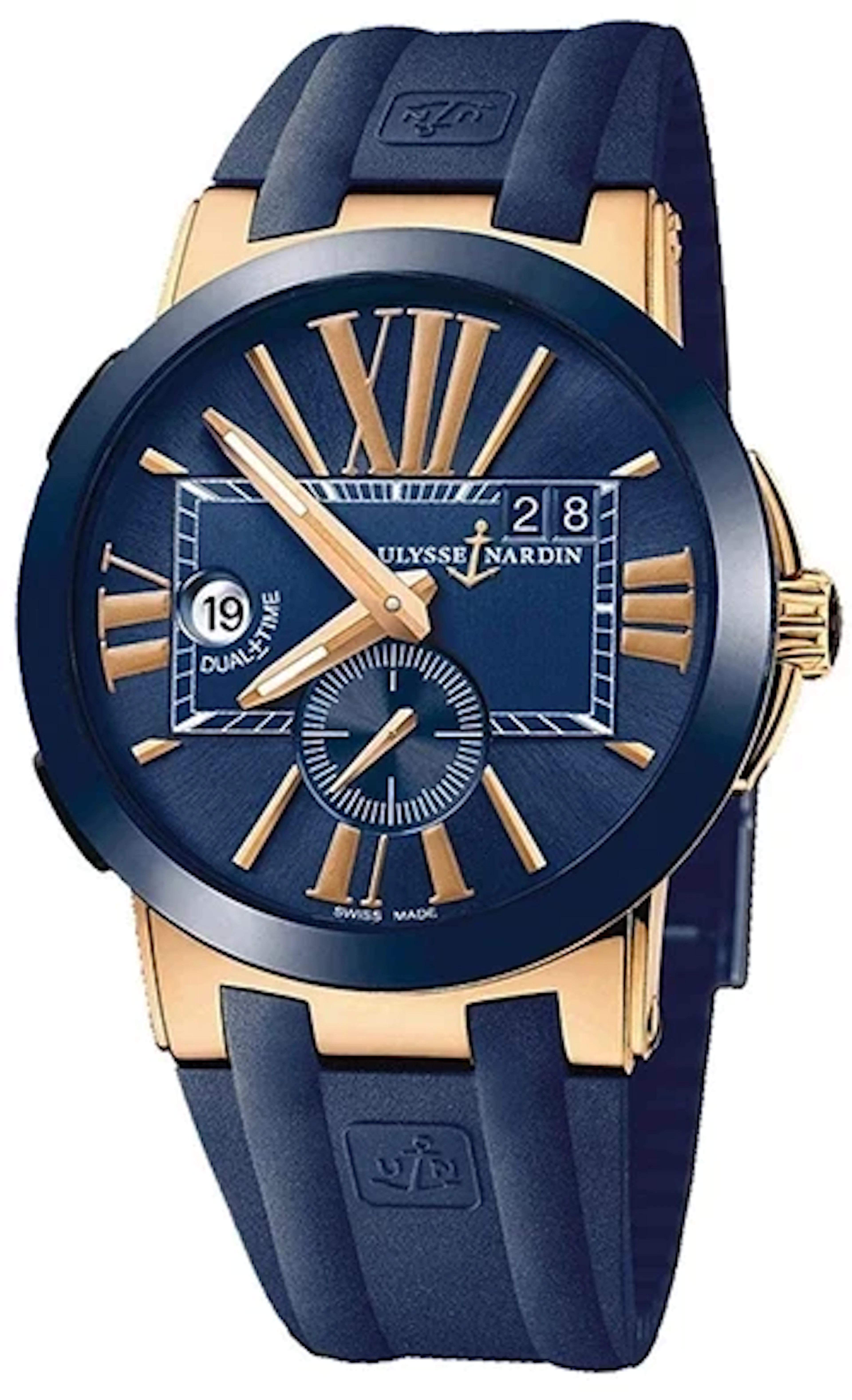Ulysse Nardin Executive Dual Time 18K Rose Gold Men's Watch