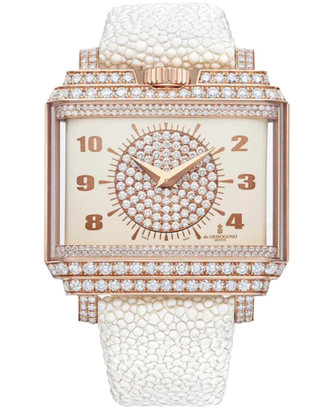 De Grisogono New Retro 18K Rose Gold & Diamonds Ladies Watch