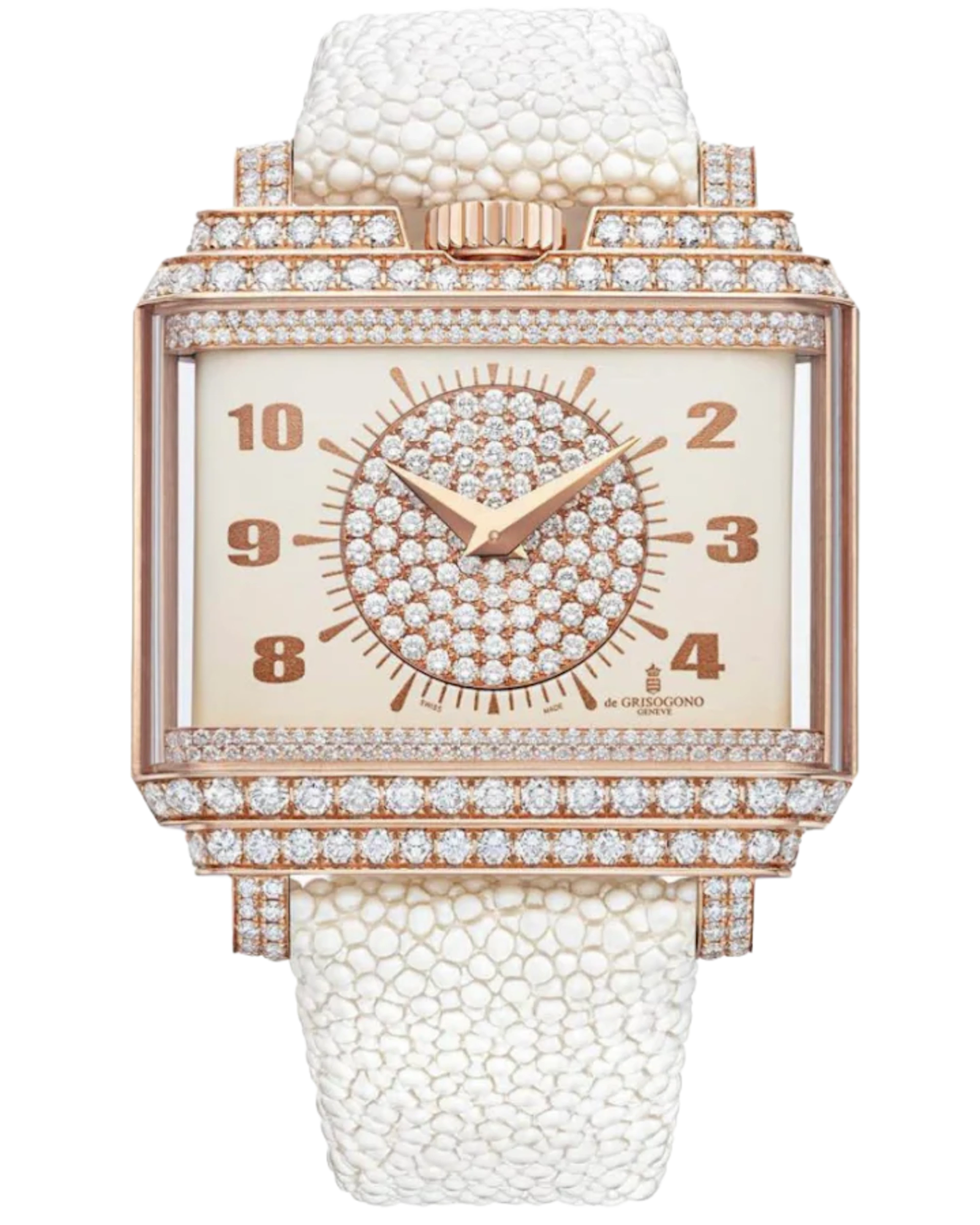 De Grisogono New Retro 18K Rose Gold & Diamonds Ladies Watch
