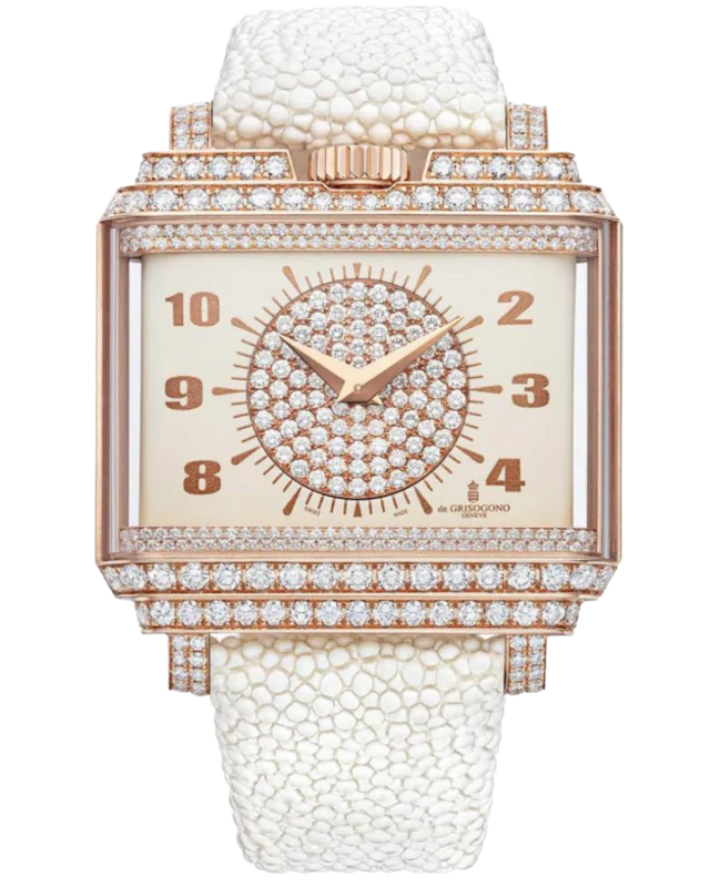 De Grisogono New Retro 18K Rose Gold & Diamonds Ladies Watch