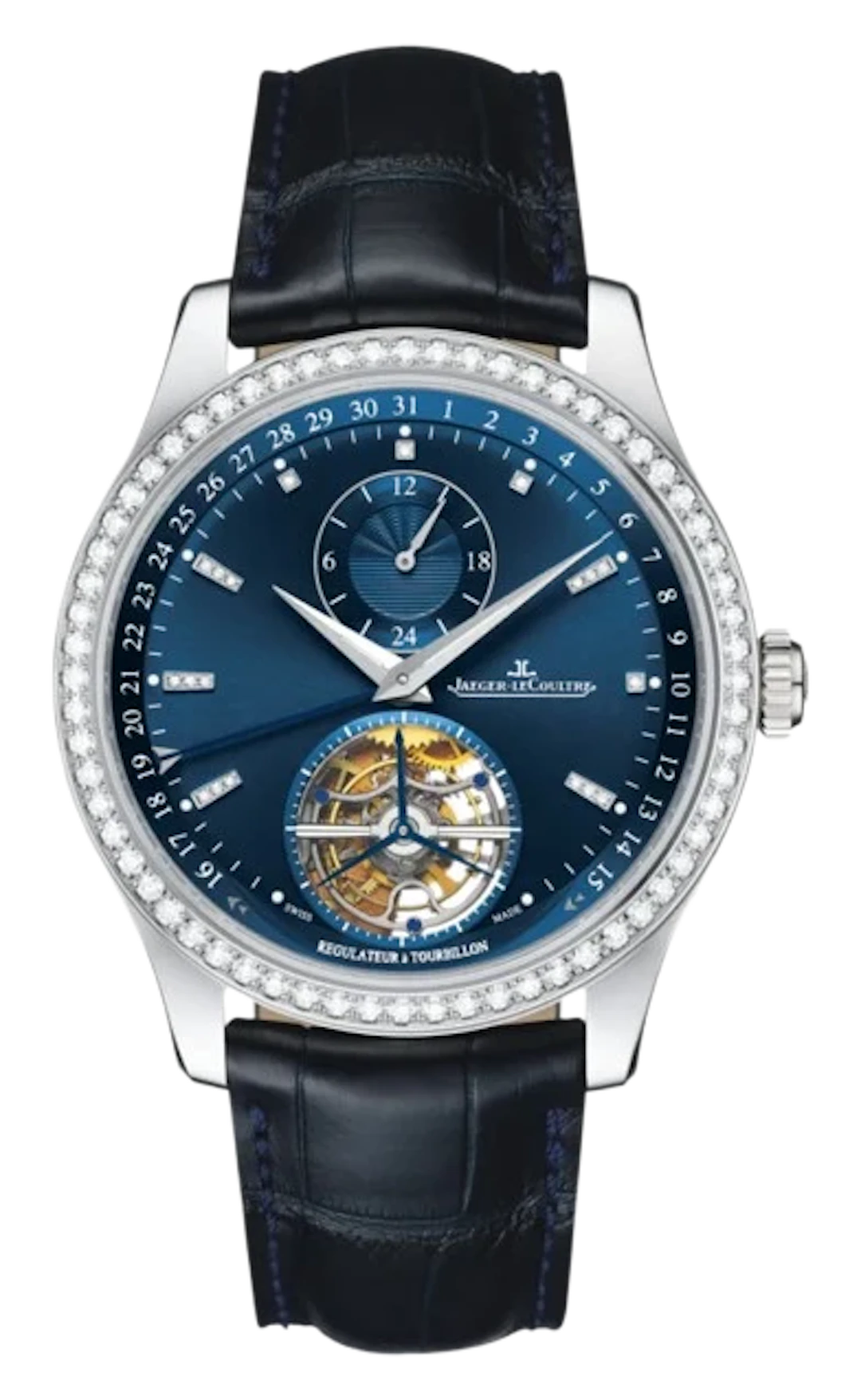 Jaeger-LeCoultre Master Control Tourbillon Dualtime 18K White Gold Men’s Watch