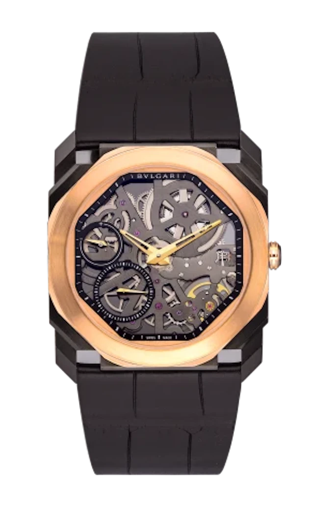 Bvlgari Octo Finissimo Stainless Steel & 18K Rose Gold Men`s Watch