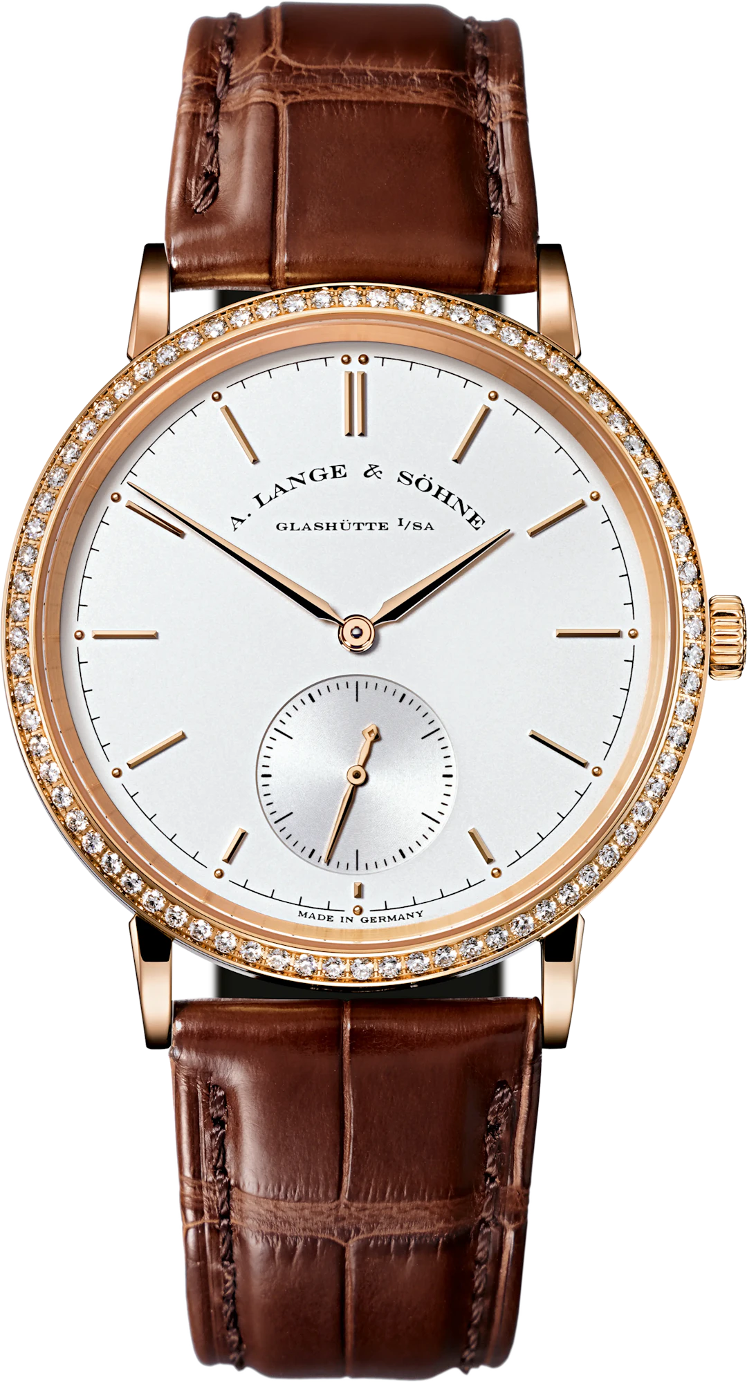 A. Lange & Söhne Saxonia Automatic 18K Rose Gold Diamond-Set Lady’s Watch
