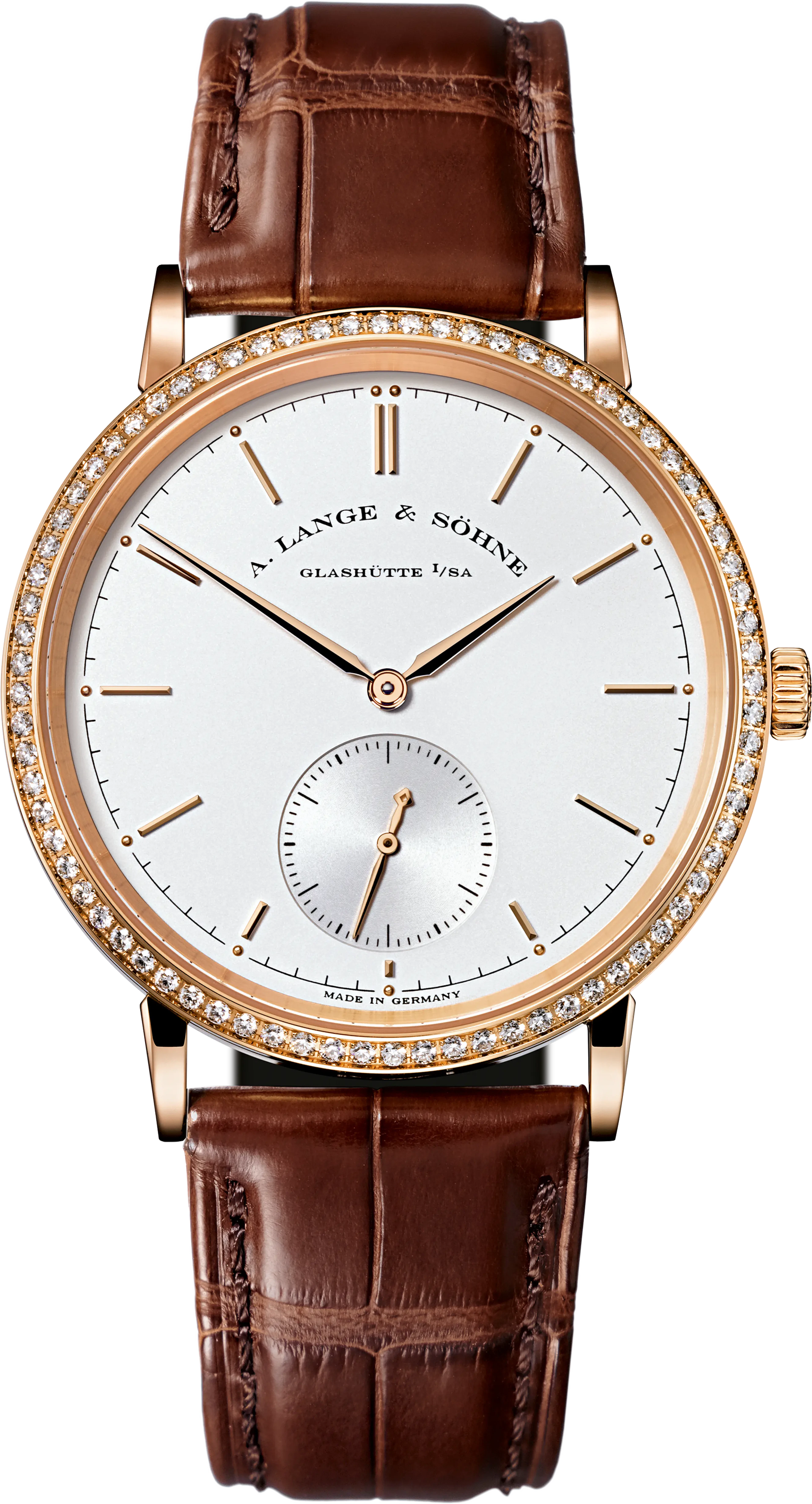 A. Lange & Söhne Saxonia Automatic 18K Rose Gold Diamond-Set Lady’s Watch