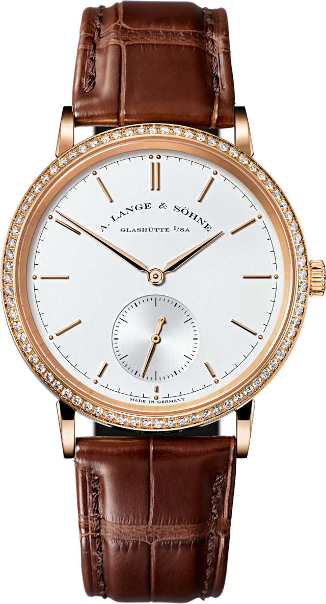 A. Lange & Söhne Saxonia Automatic 18K Rose Gold Diamond-Set Lady’s Watch