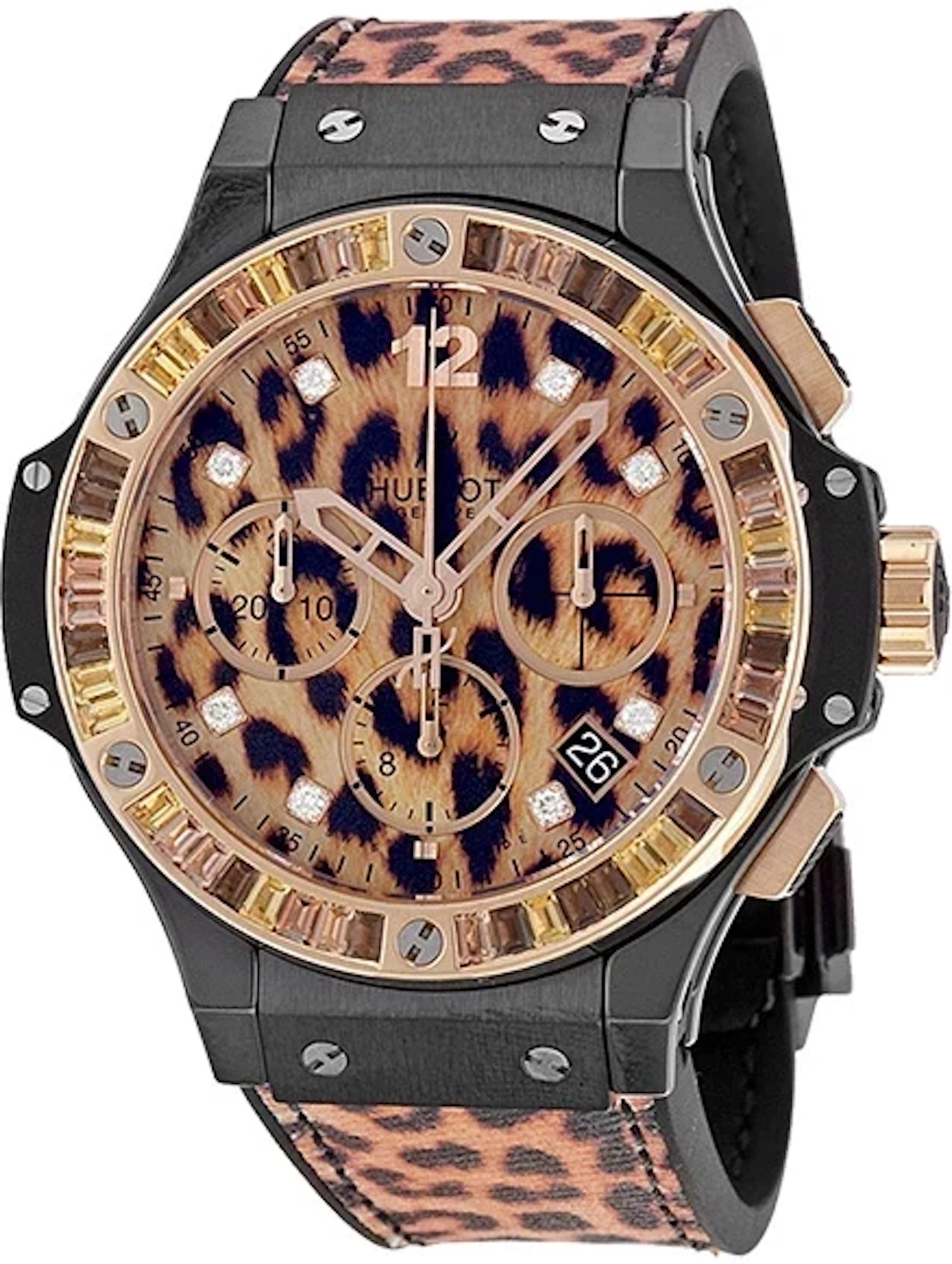 Hublot Big Bang Leopard Chronograph Black Ceramic & 18K Rose Gold