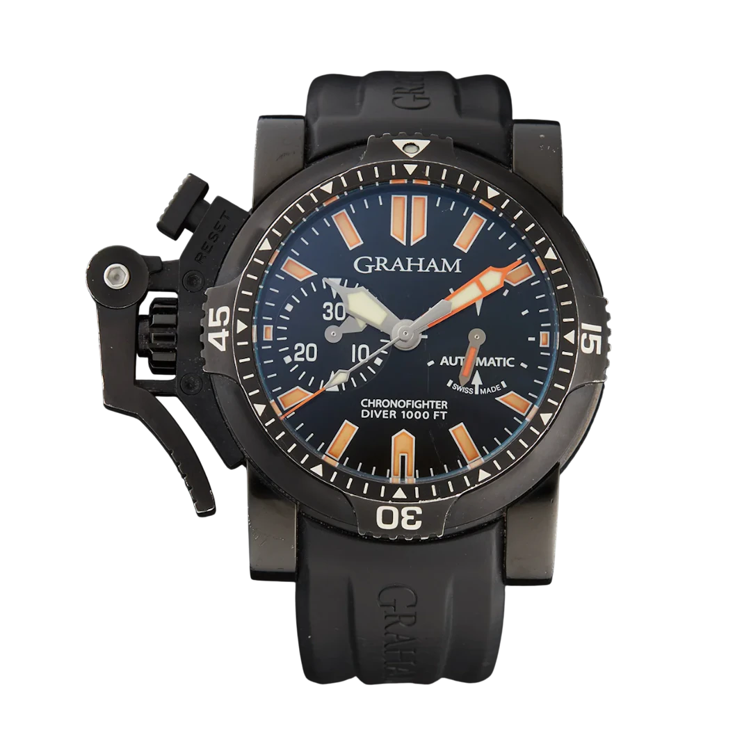 Graham Chronofighter Oversize Diver Chronograph PVD Stainless Steel Men's Watch