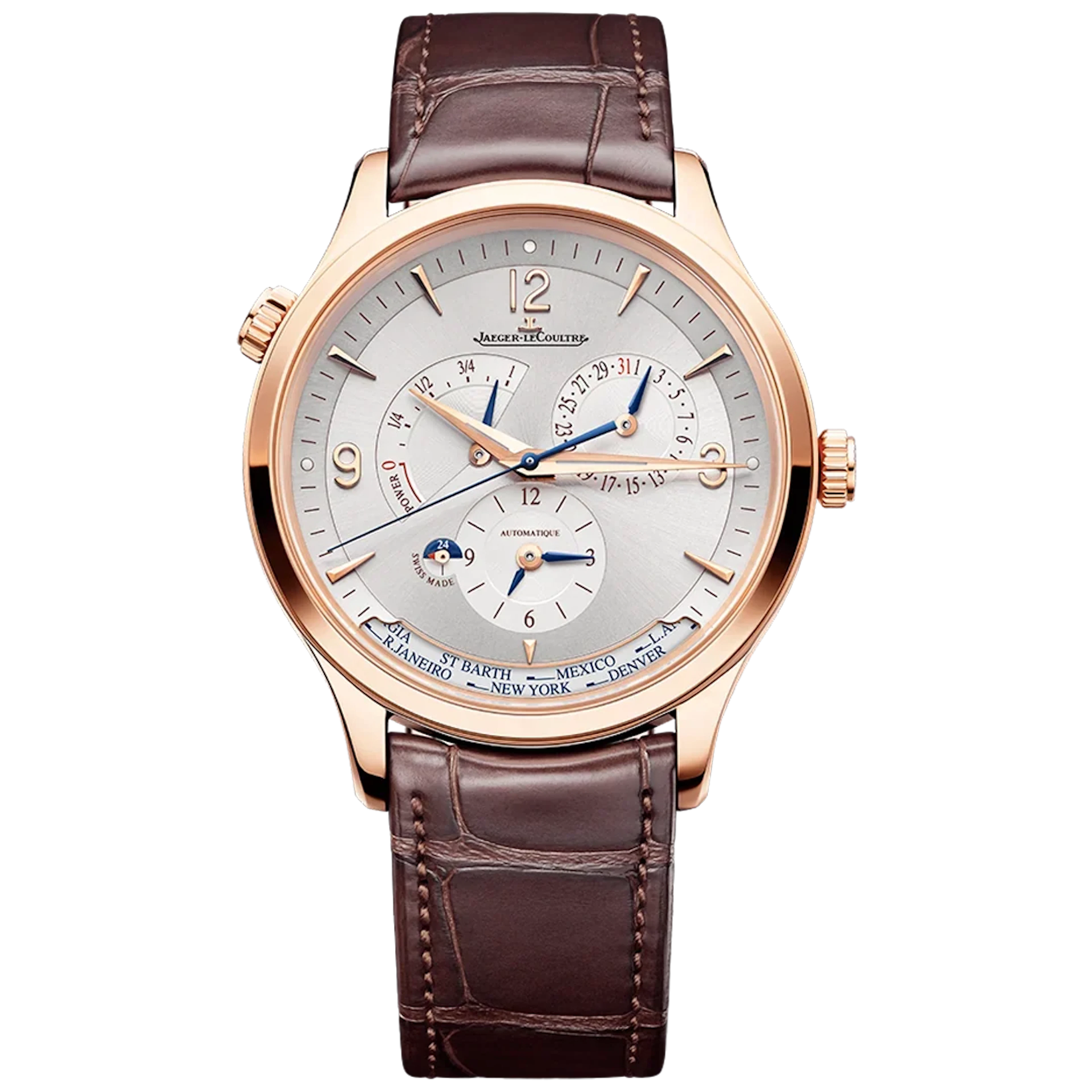 Jaeger-LeCoultre Master Geographic 18K Rose Gold Men's Watch