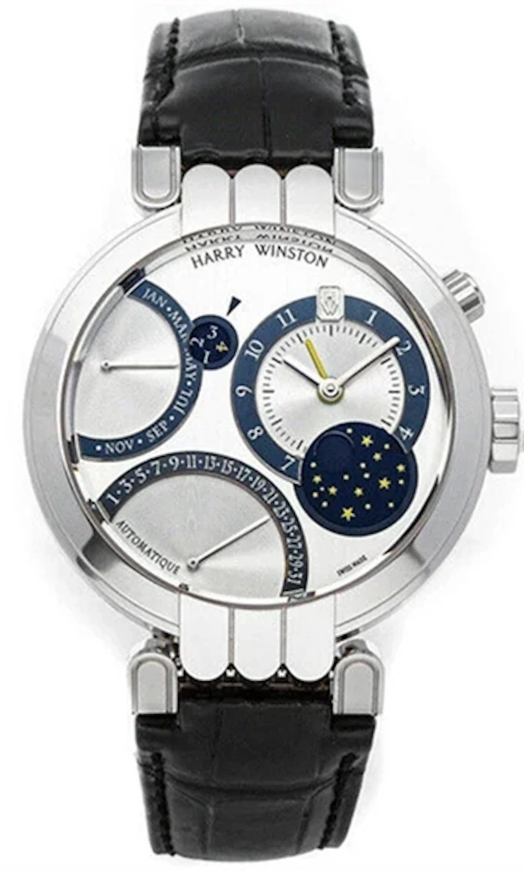 Harry Winston Premier Excenter Bi-Retro Perpetual Calendar 18K White