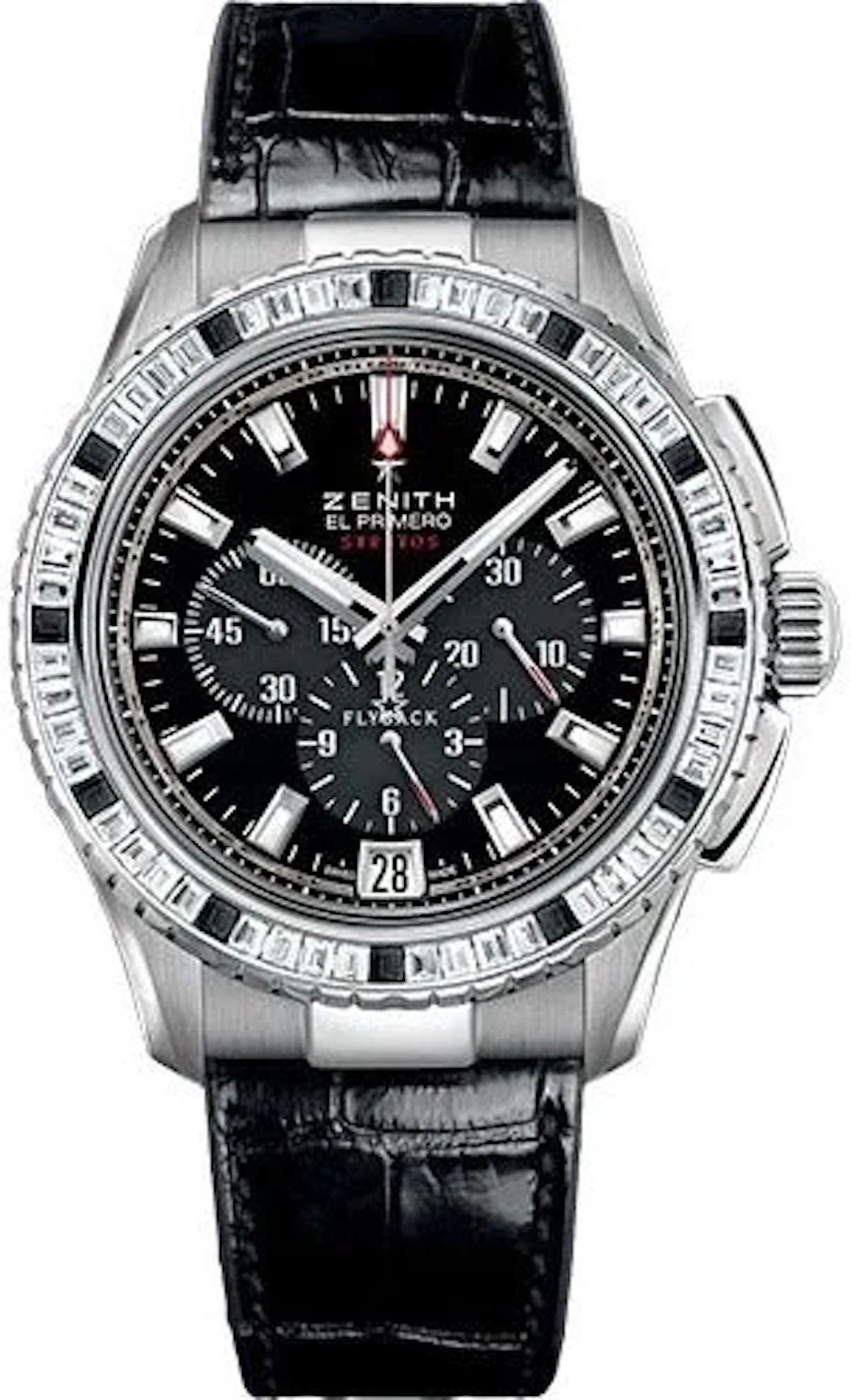 Zenith Chronomaster Stratos Flyback 18K White Gold & Diamonds Men's Watch