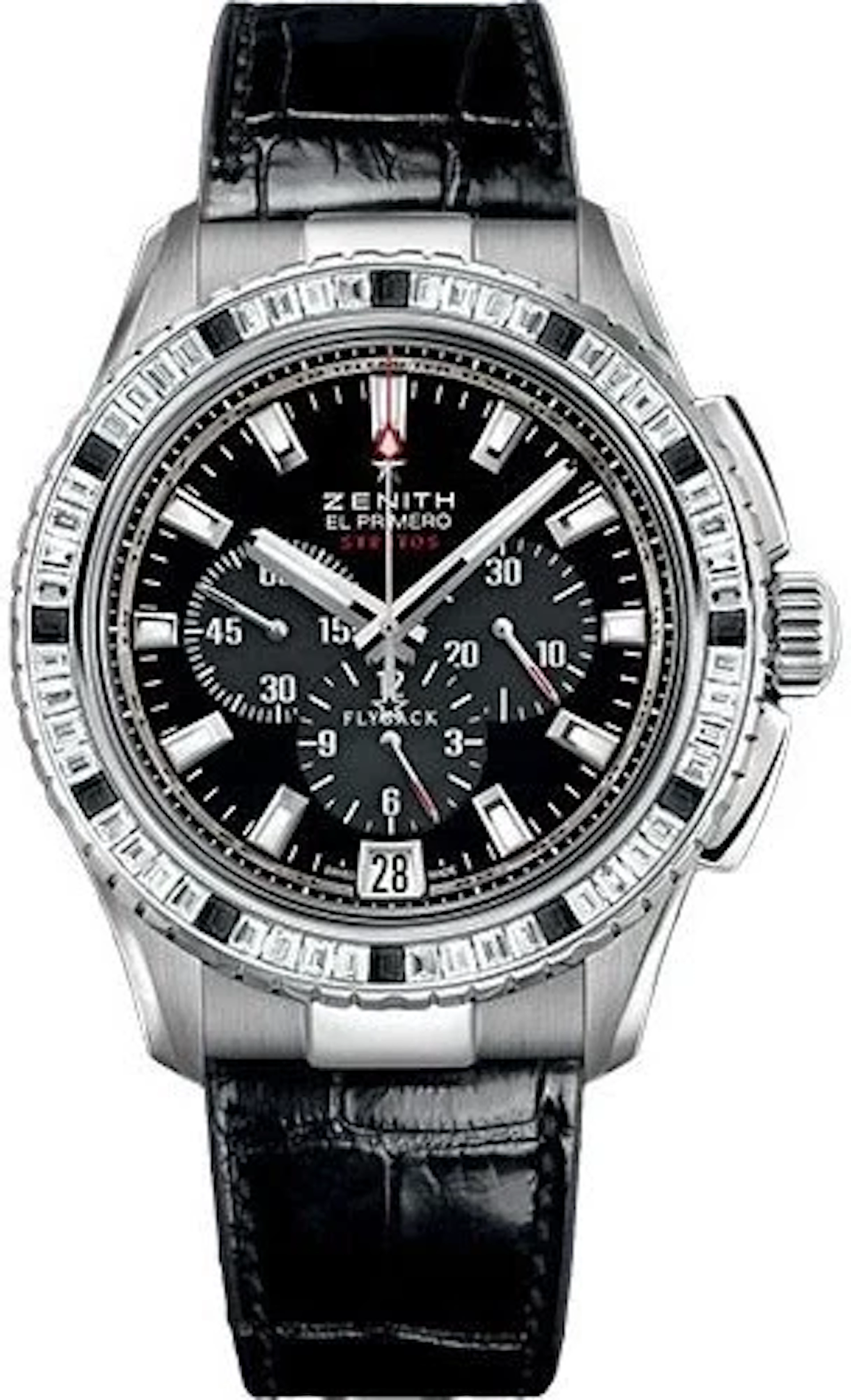 Zenith Chronomaster Stratos Flyback 18K White Gold & Diamonds Men's Watch