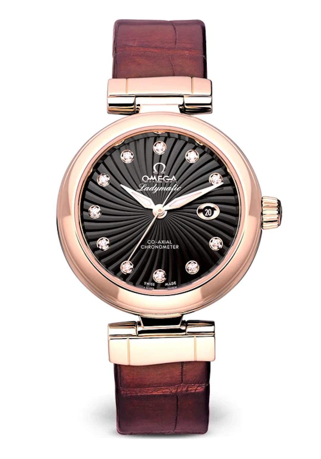 Omega De Vile 18K Rose Gold & Diamonds Ladies Watch