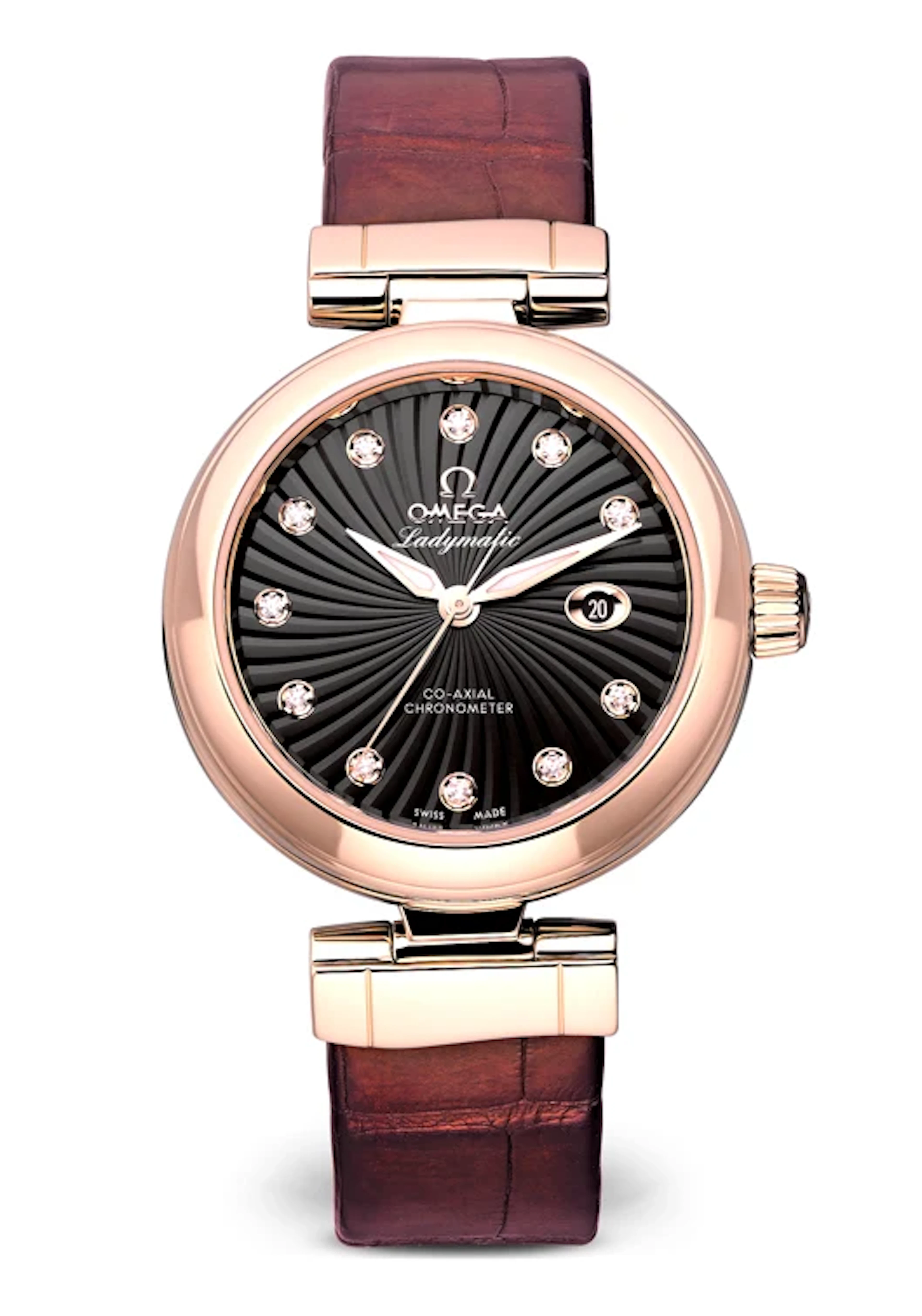 Omega De Vile 18K Rose Gold & Diamonds Ladies Watch