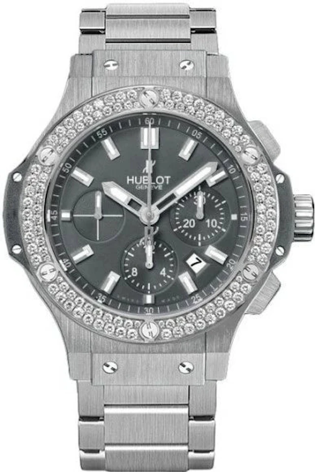 Hublot Big Bang Stainless Steel & Diamonds Earl Gray Men's Watch