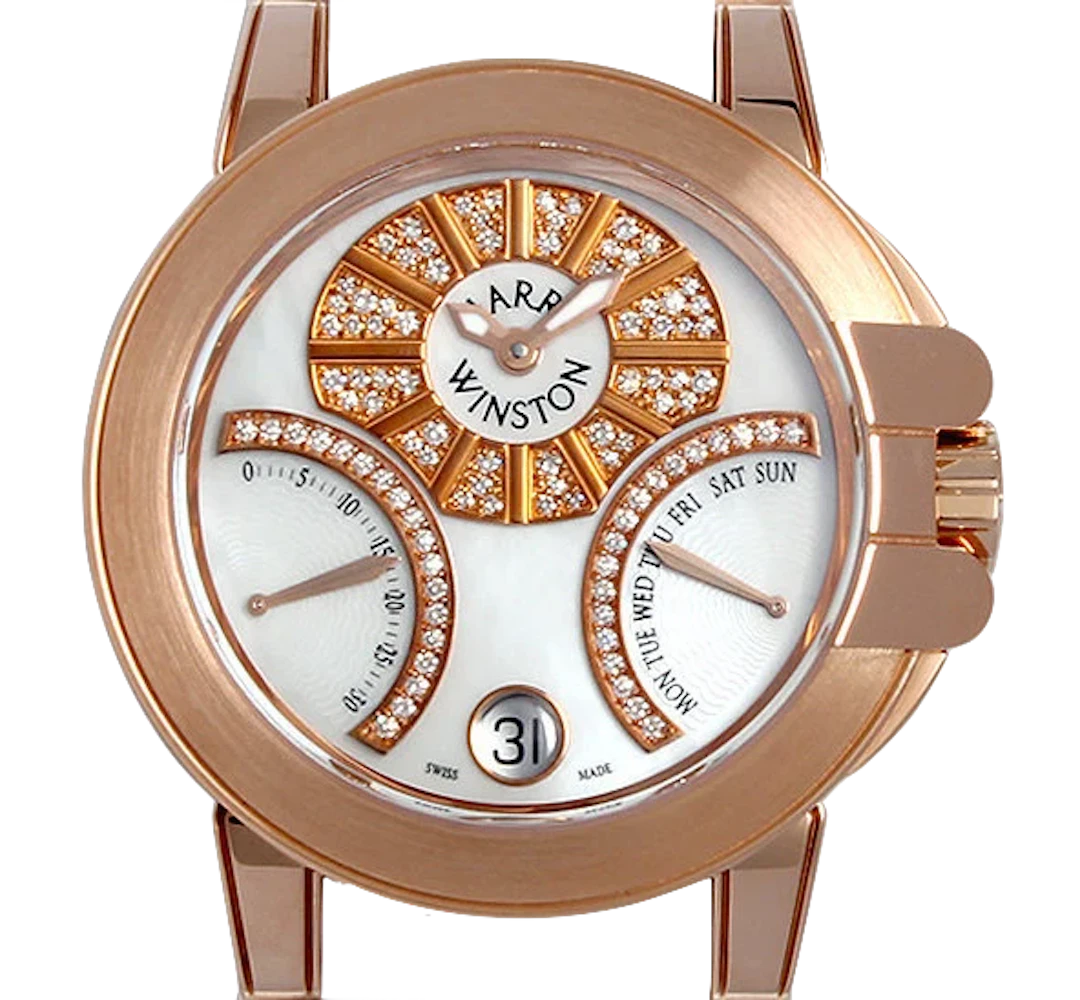 Harry Winston Ocean Biretro 18K Rose Gold Ladies Watch