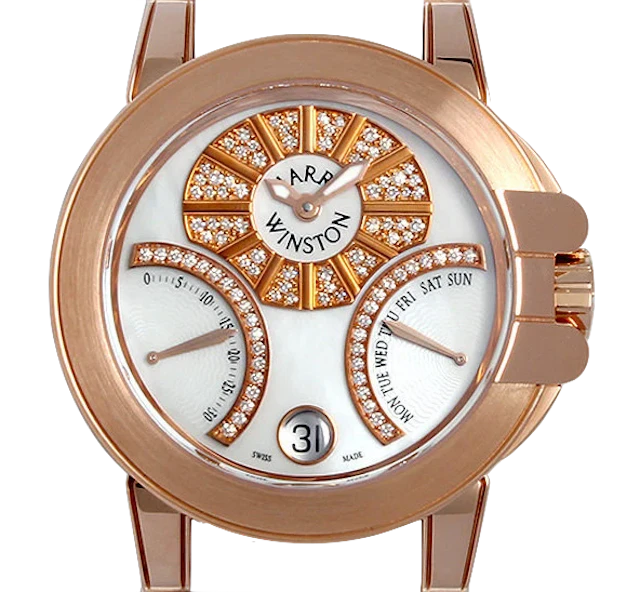 Harry Winston Ocean Biretro 18K Rose Gold Ladies Watch