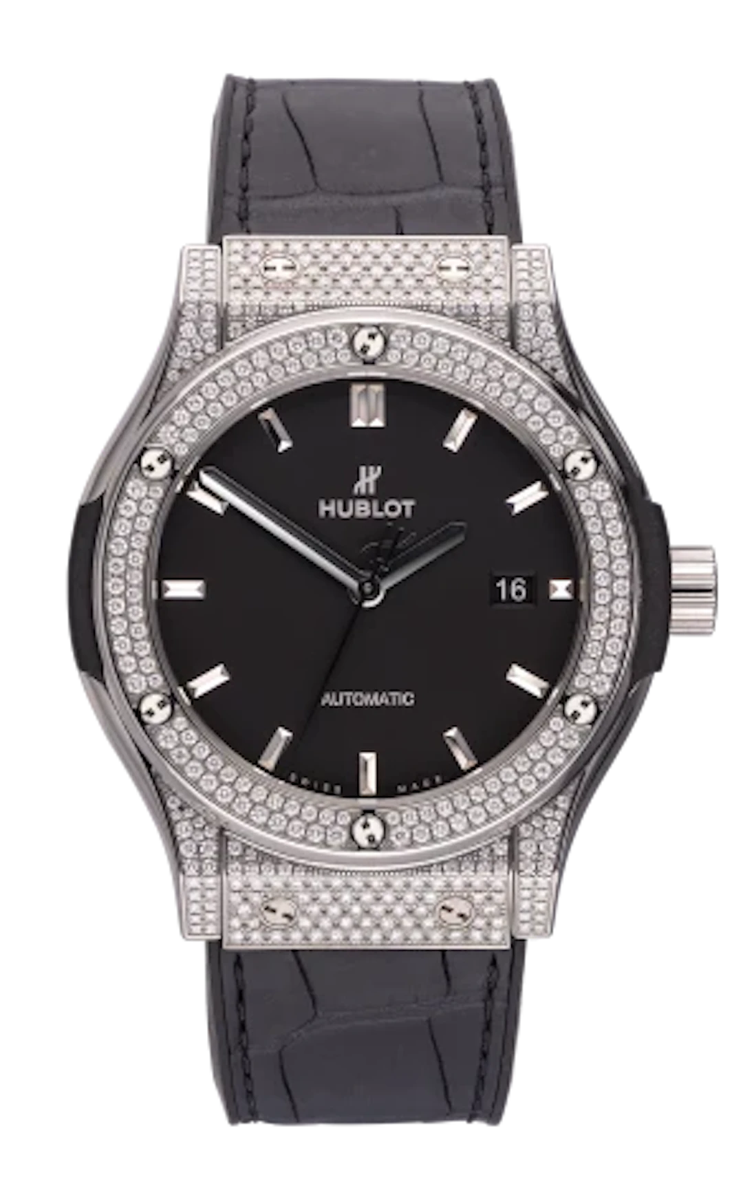 Hublot Classic Fusion Titanium Pavé Stainless steel & Diamonds Unisex Watch