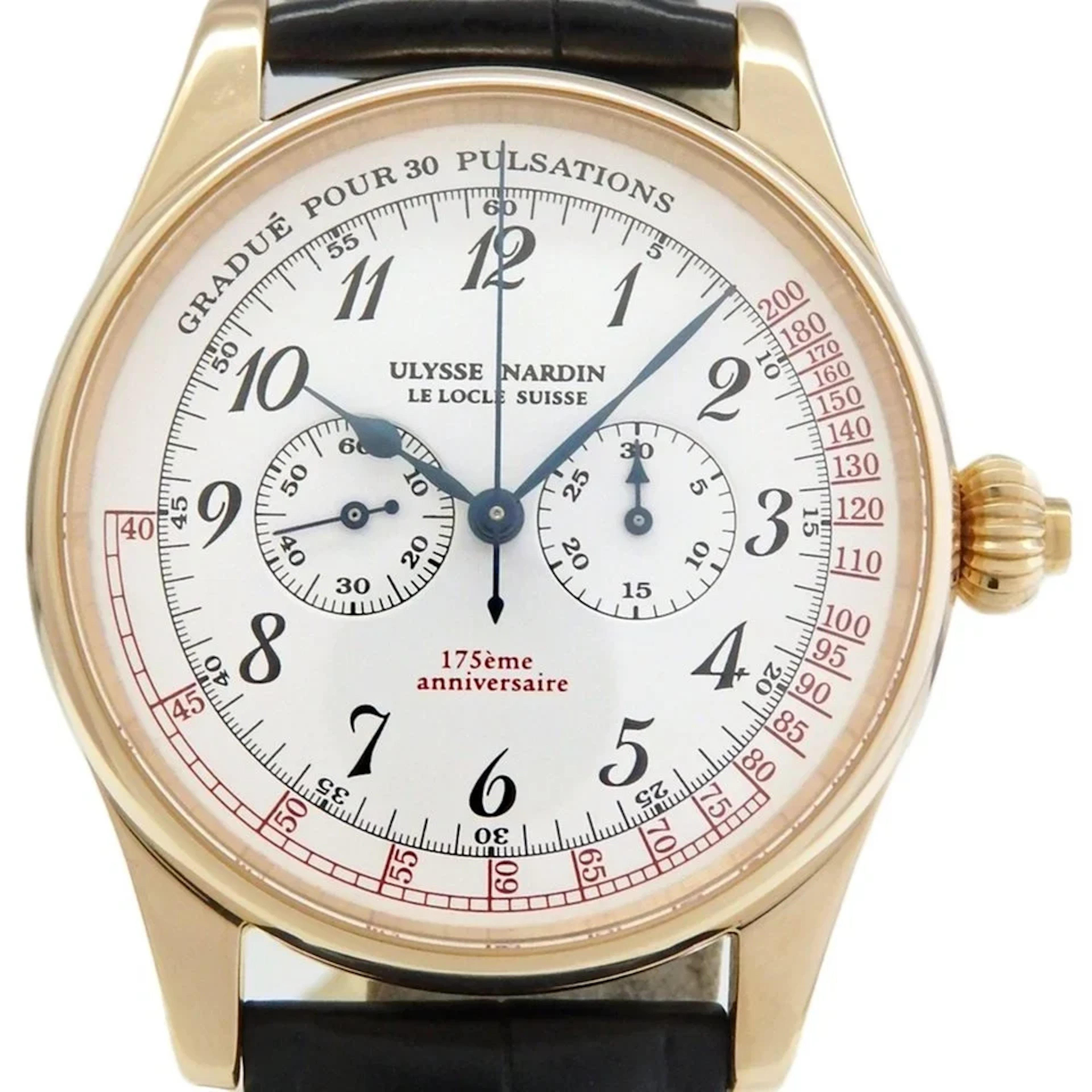 Ulysse Nardin Classical Single Button Chronograph 18K Yellow Gold Men's Watch
