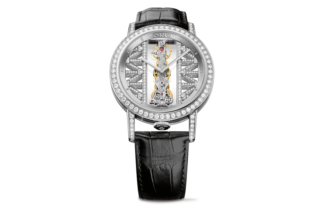 Corum Golden Bridge 18K White Gold & Diamonds Watch