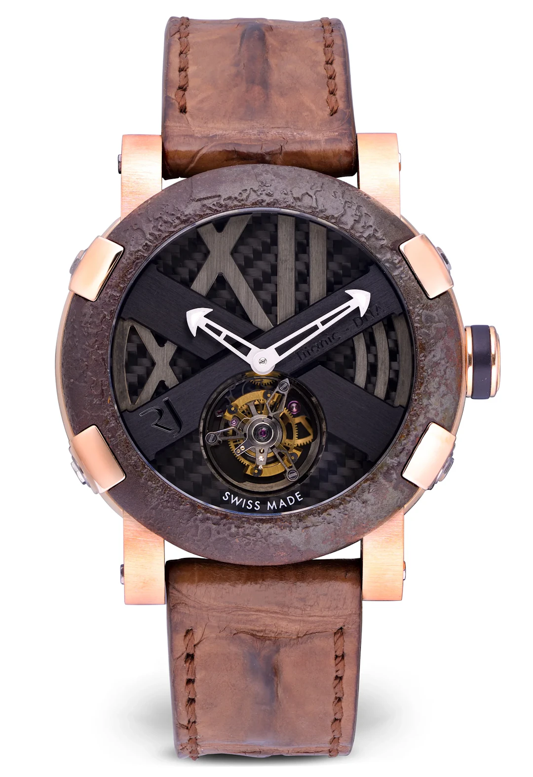 Romain Jerome Titanic DNA Tourbillon 18K Rose Gold Mens Watch